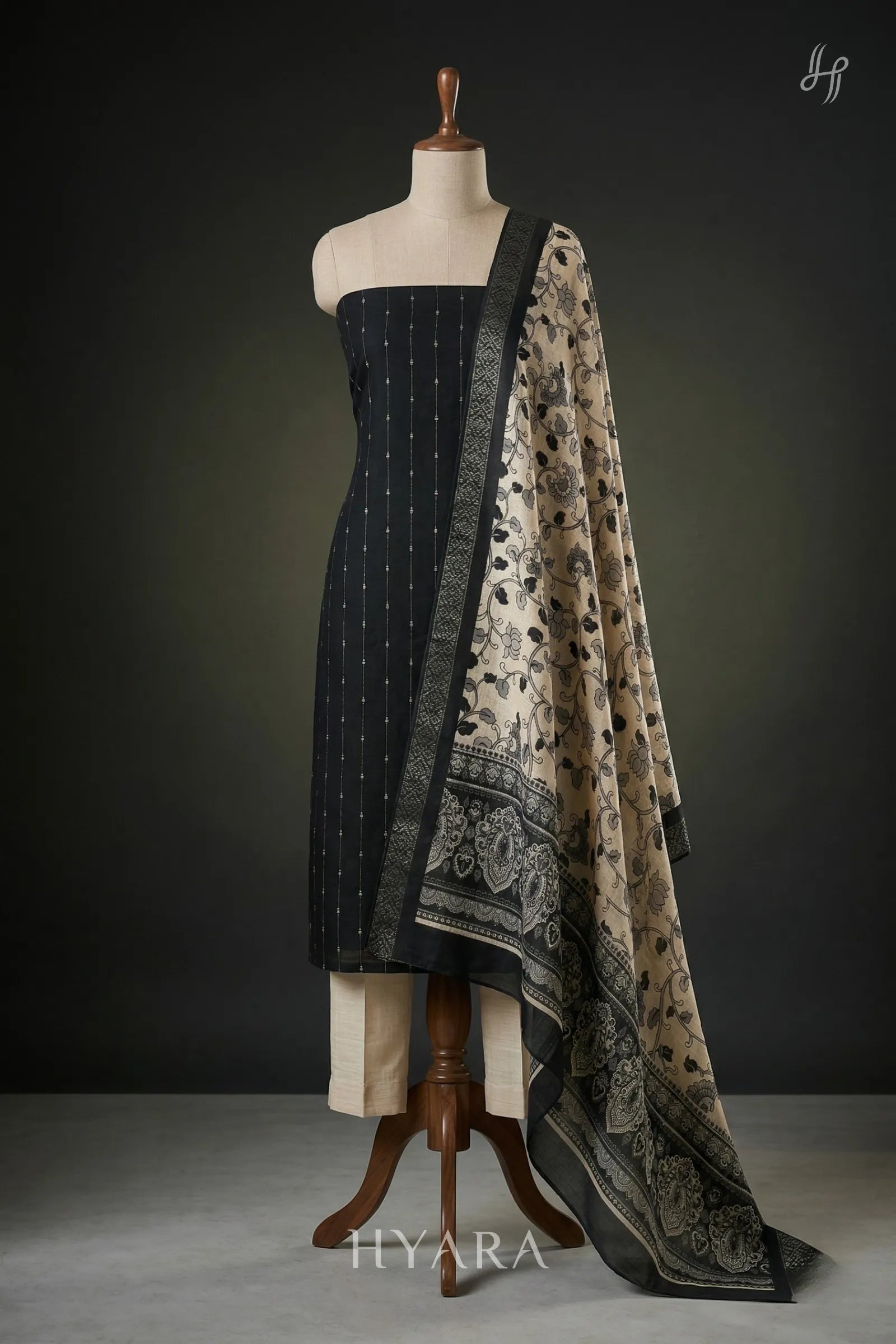 Kana Raw silk Handloom Cotton Unstitched Fabric