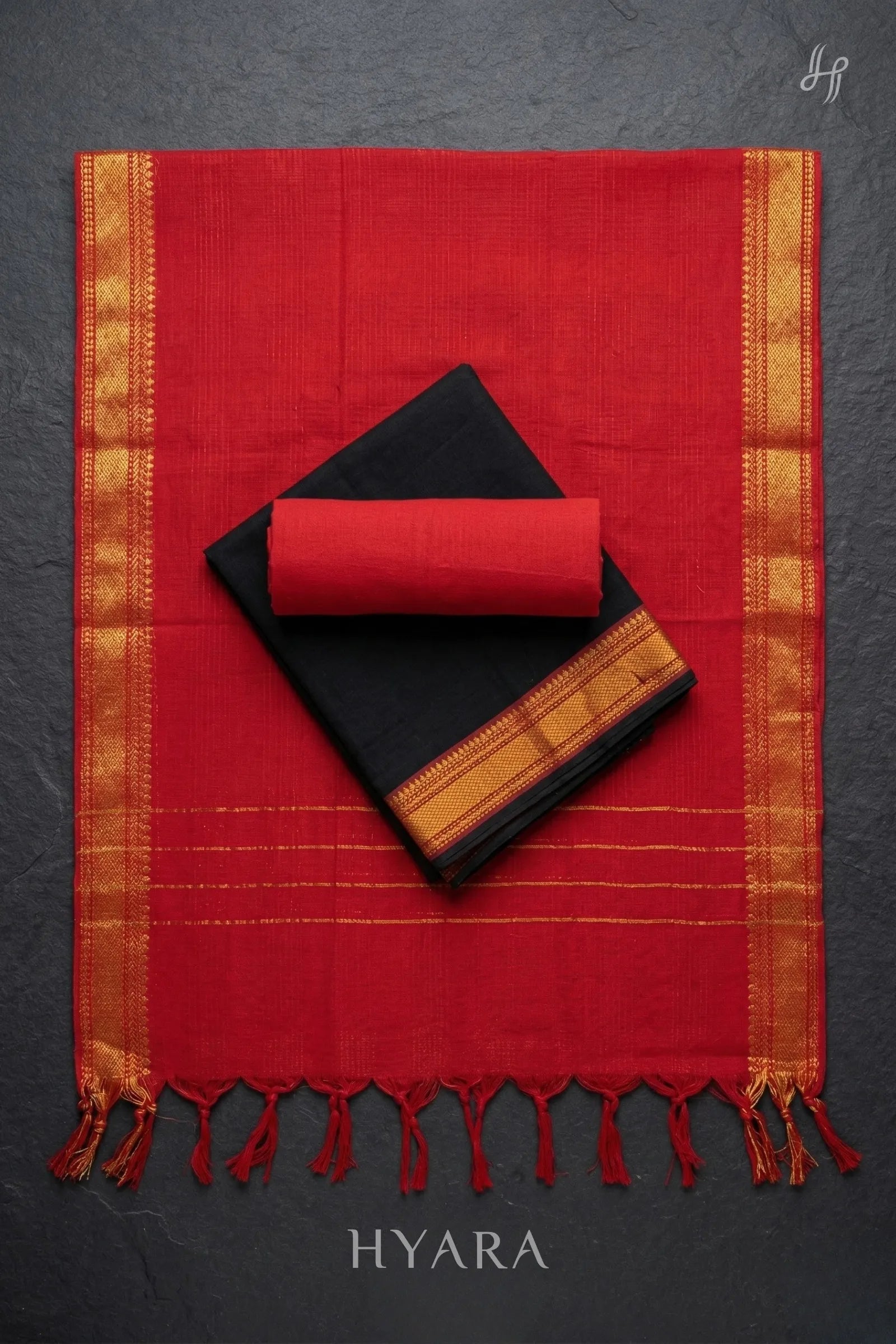 Kanmani Mangalagiri Pure Handloom Cotton Unstitched Fabric Set