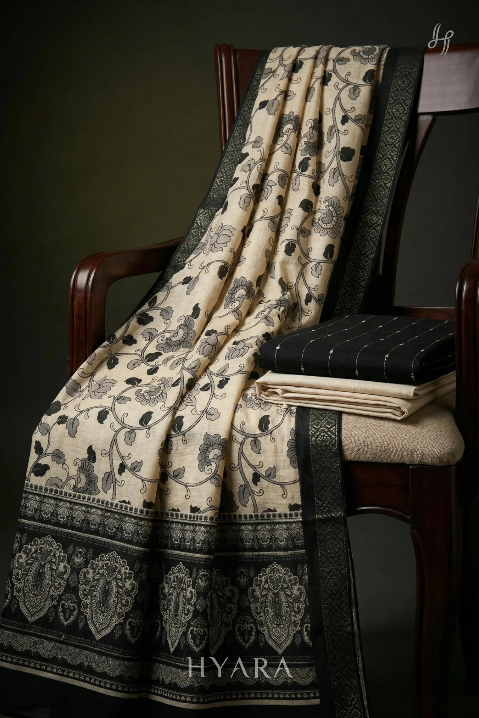 Kana Raw silk Handloom Cotton Unstitched Fabric