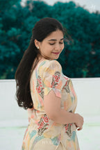 Aarini – Ivory White Cotton Printed Kurti (No Shawl & Pant)