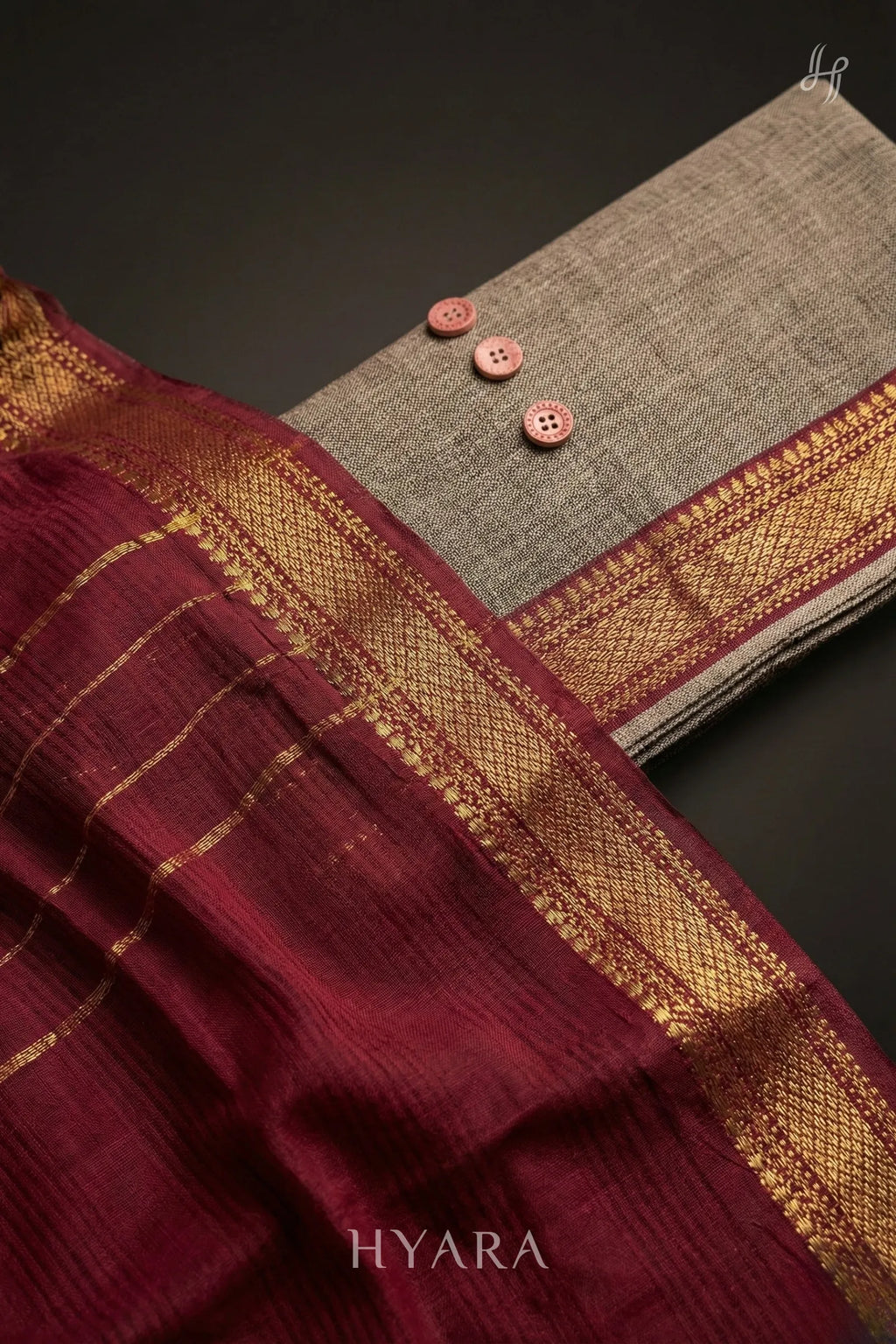 Agnika – Mangalagiri Pure Handloom Cotton Unstitched Fabric