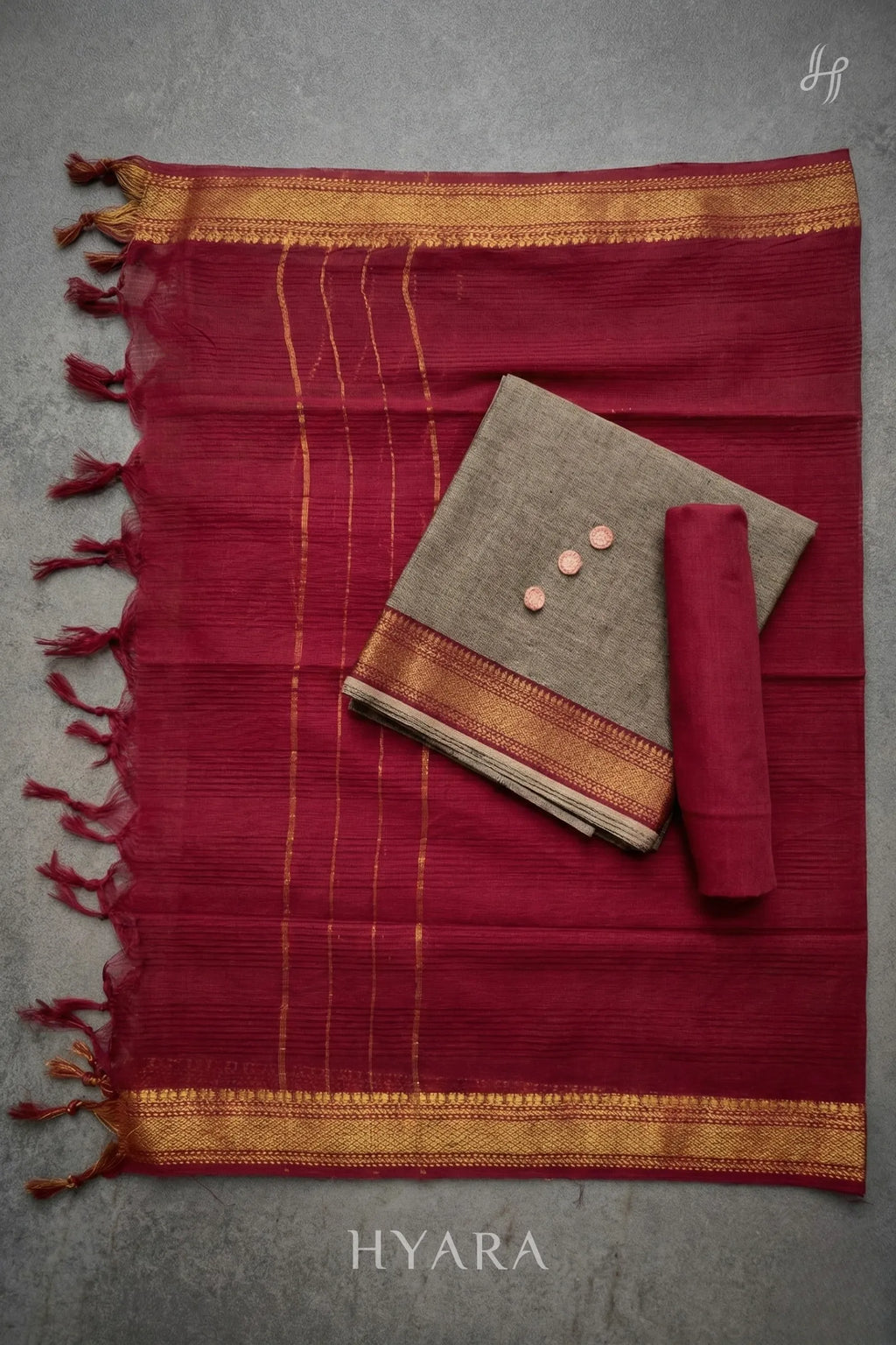 Agnika – Mangalagiri Pure Handloom Cotton Unstitched Fabric
