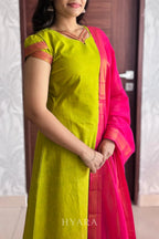  Mangalagiri Cotton A-Line Suit Set