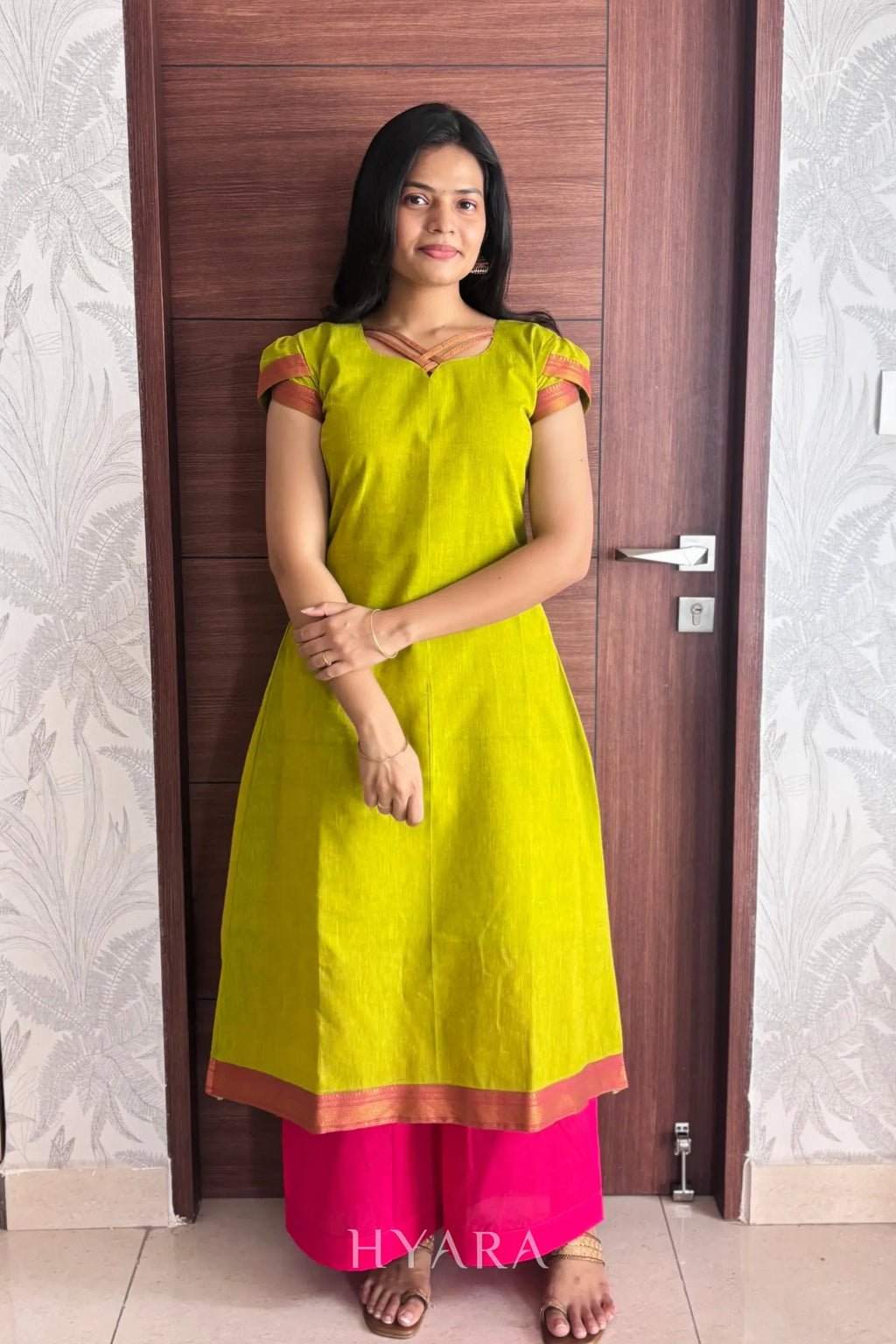  Mangalagiri Cotton A-Line Suit Set