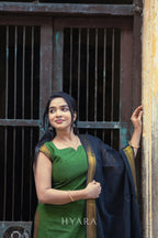 Anika – Green & Black Mangalagiri Cotton Suit Set