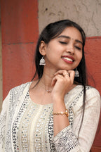 Aara – Mirror Work Anarkali Cotton Suit Set