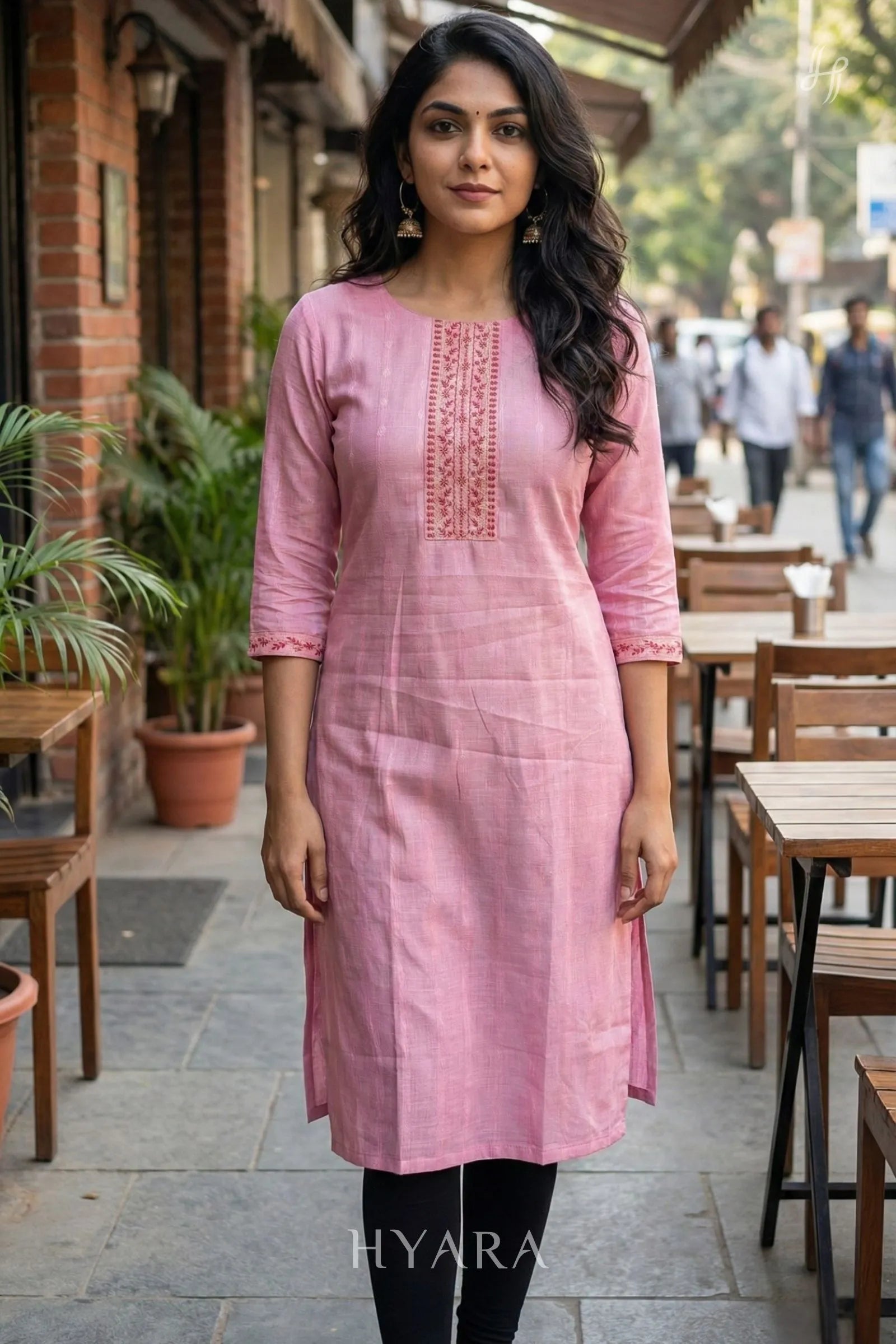 Anvi Rose Pink Kurti Top