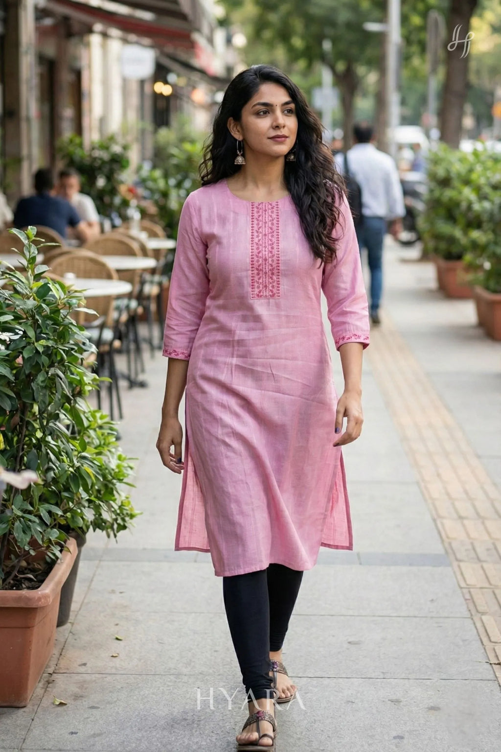 Anvi Rose Pink Kurti Top