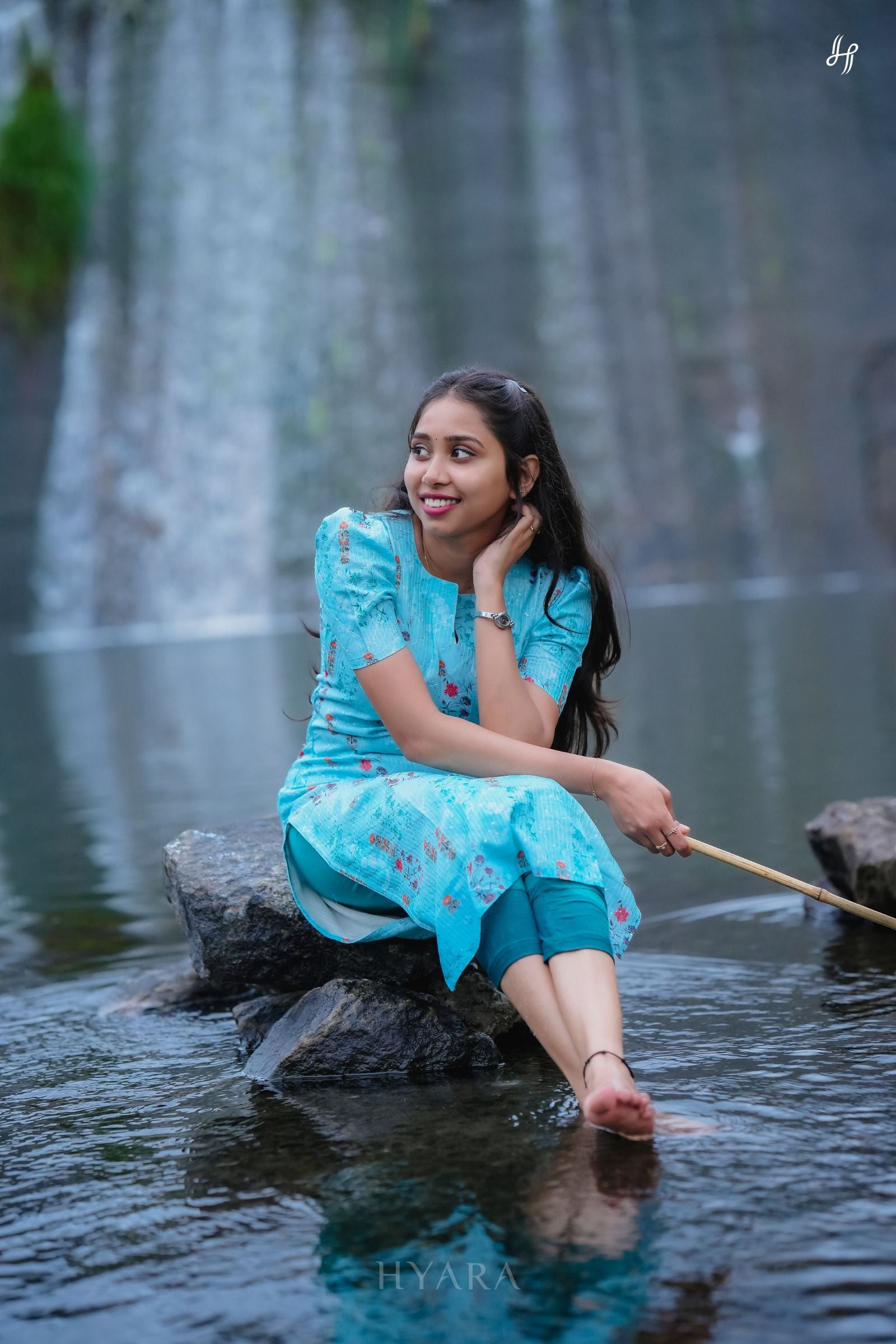 Aquarelle Blue Kurti