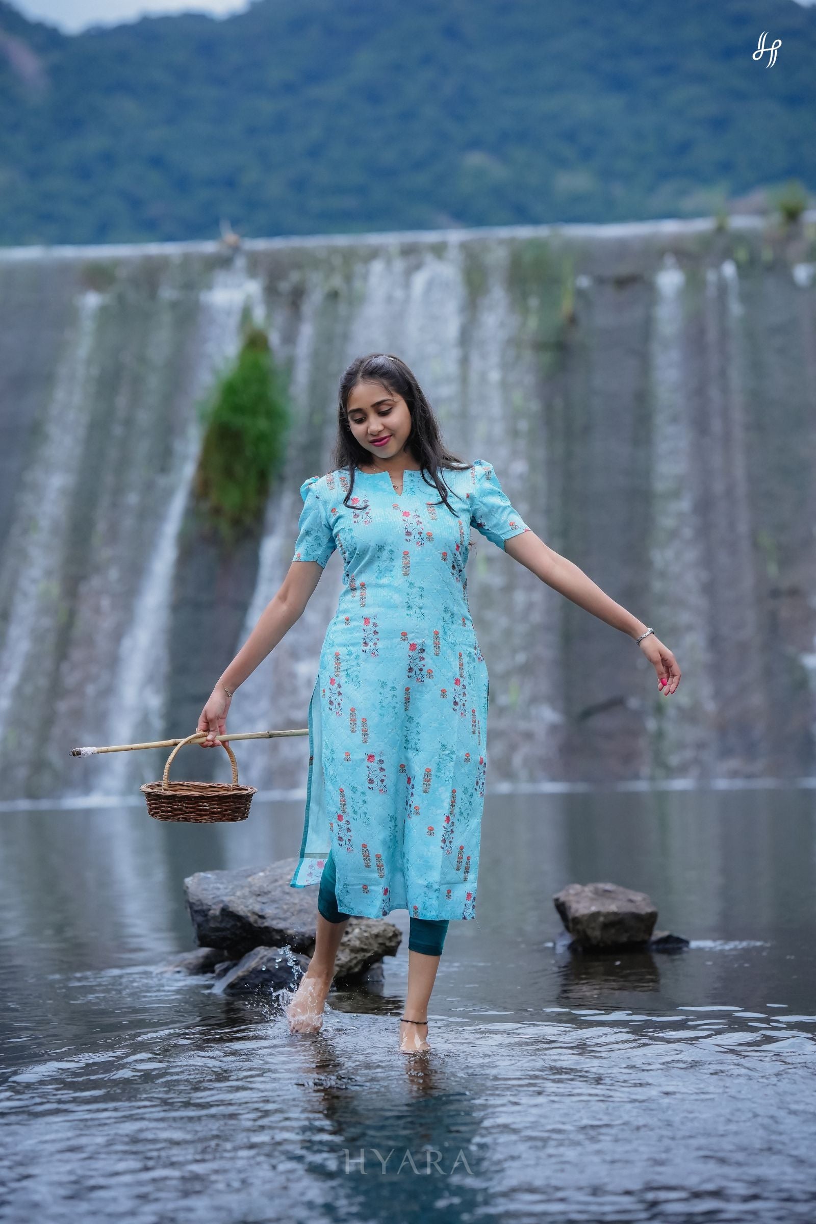 Aquarelle Blue Kurti