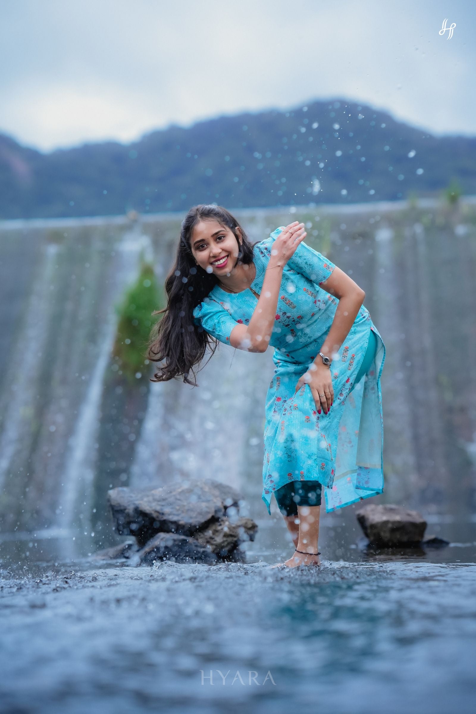 Aquarelle Blue Kurti