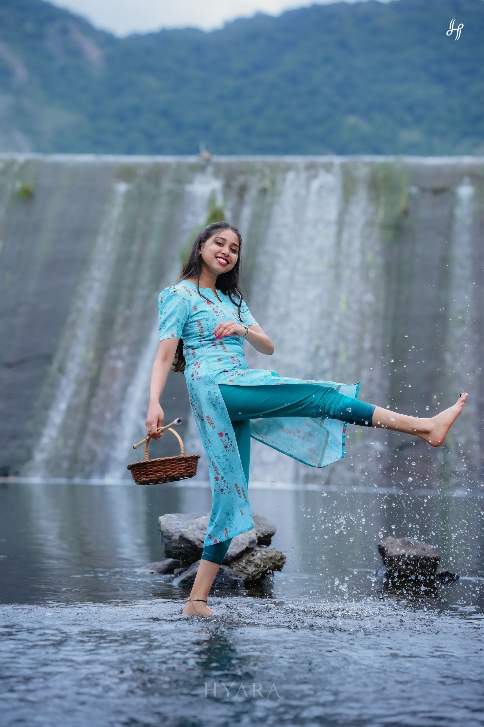 Aquarelle Blue Kurti