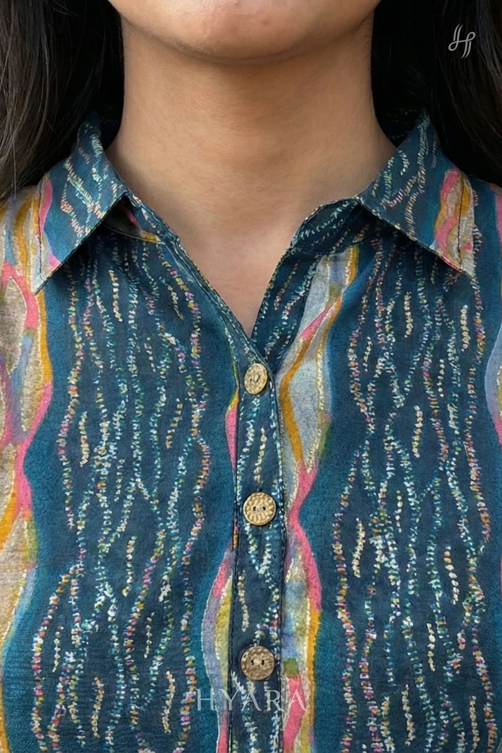 Nithya Peacock Teal Coord Set