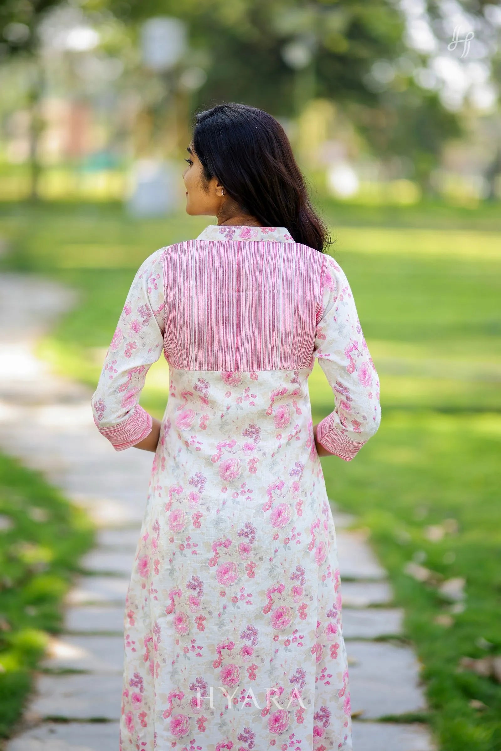 Elara Pink Floral Maxi