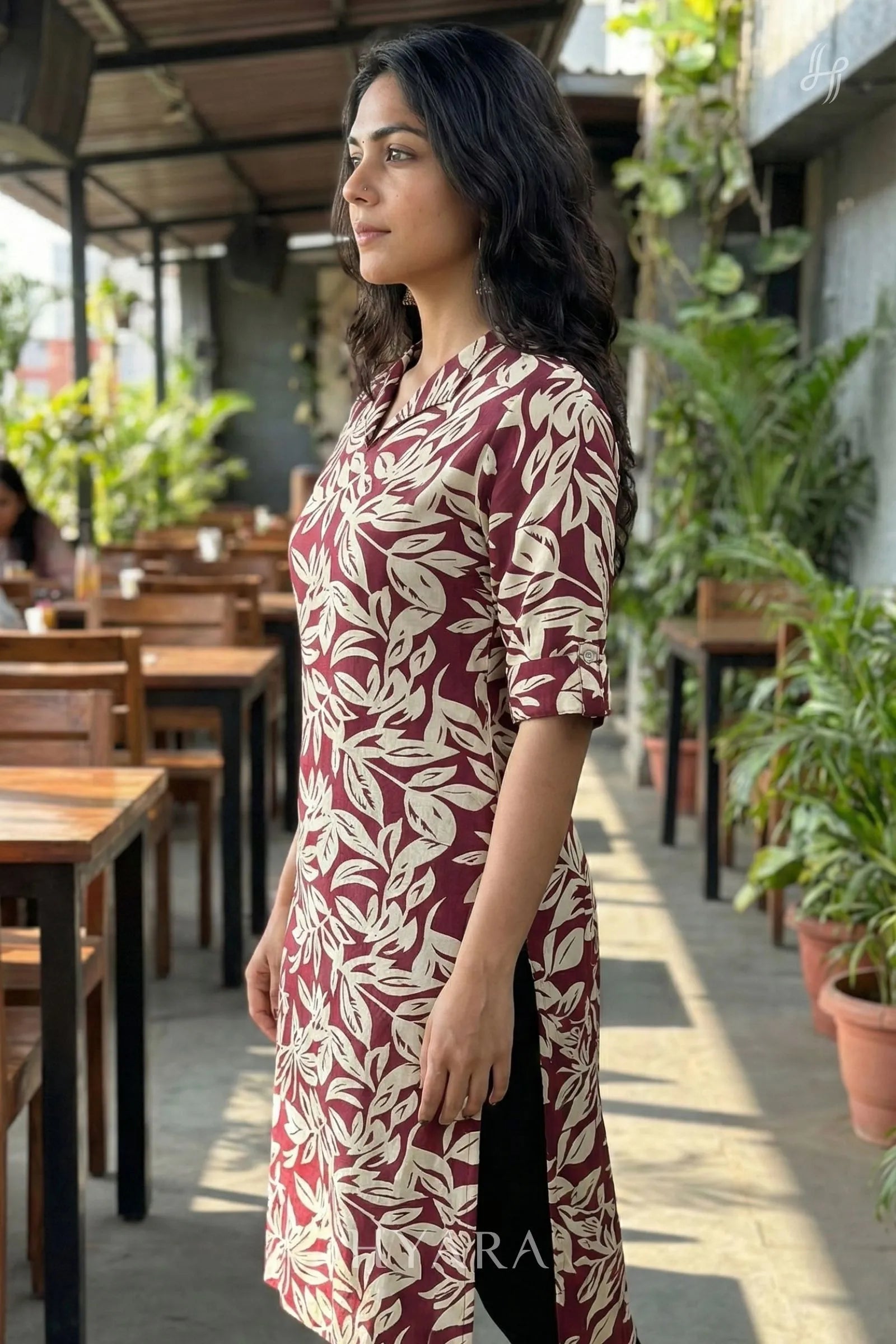 Kaya Wine Kurti Top