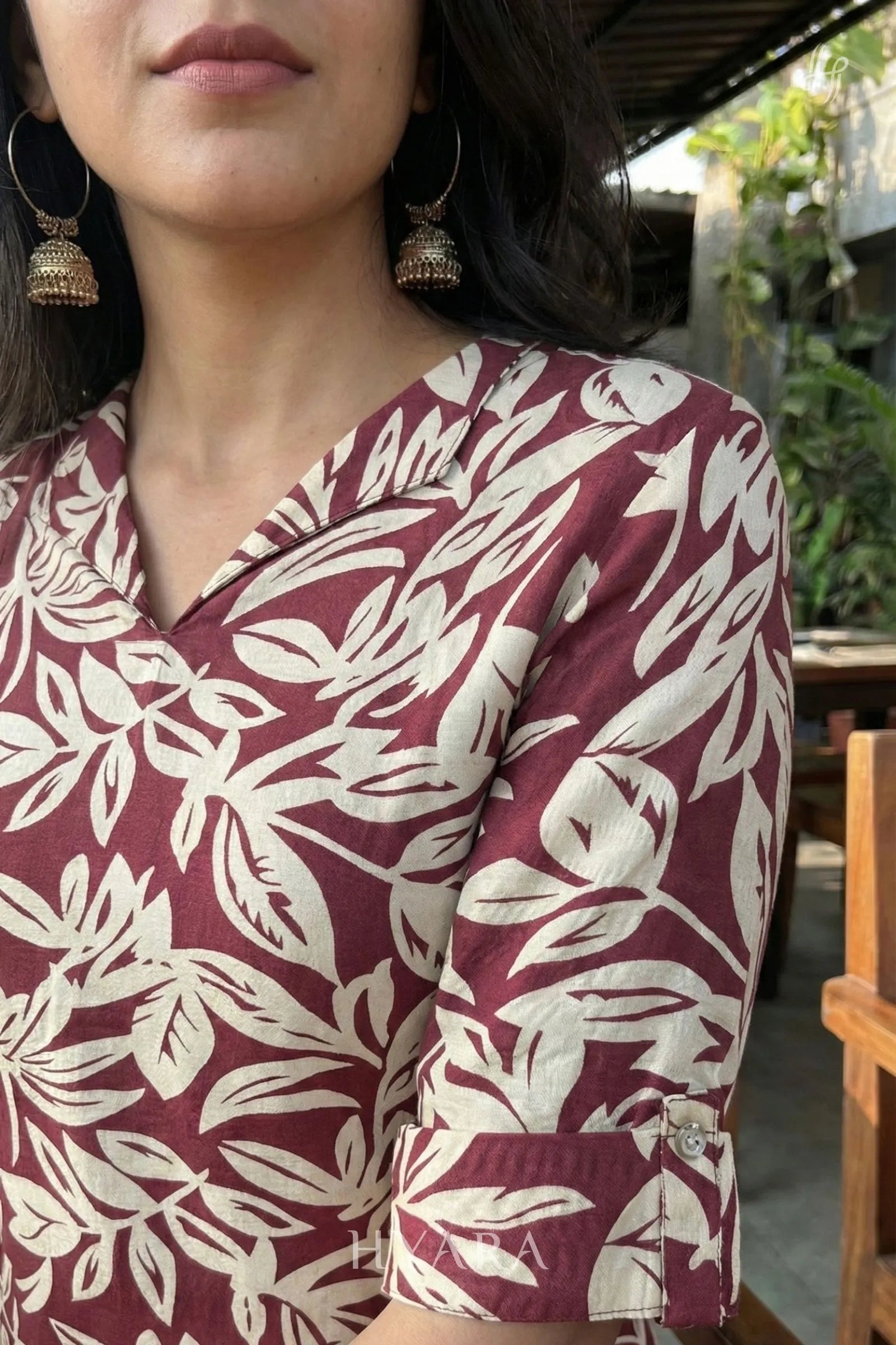 Kaya Wine Kurti Top