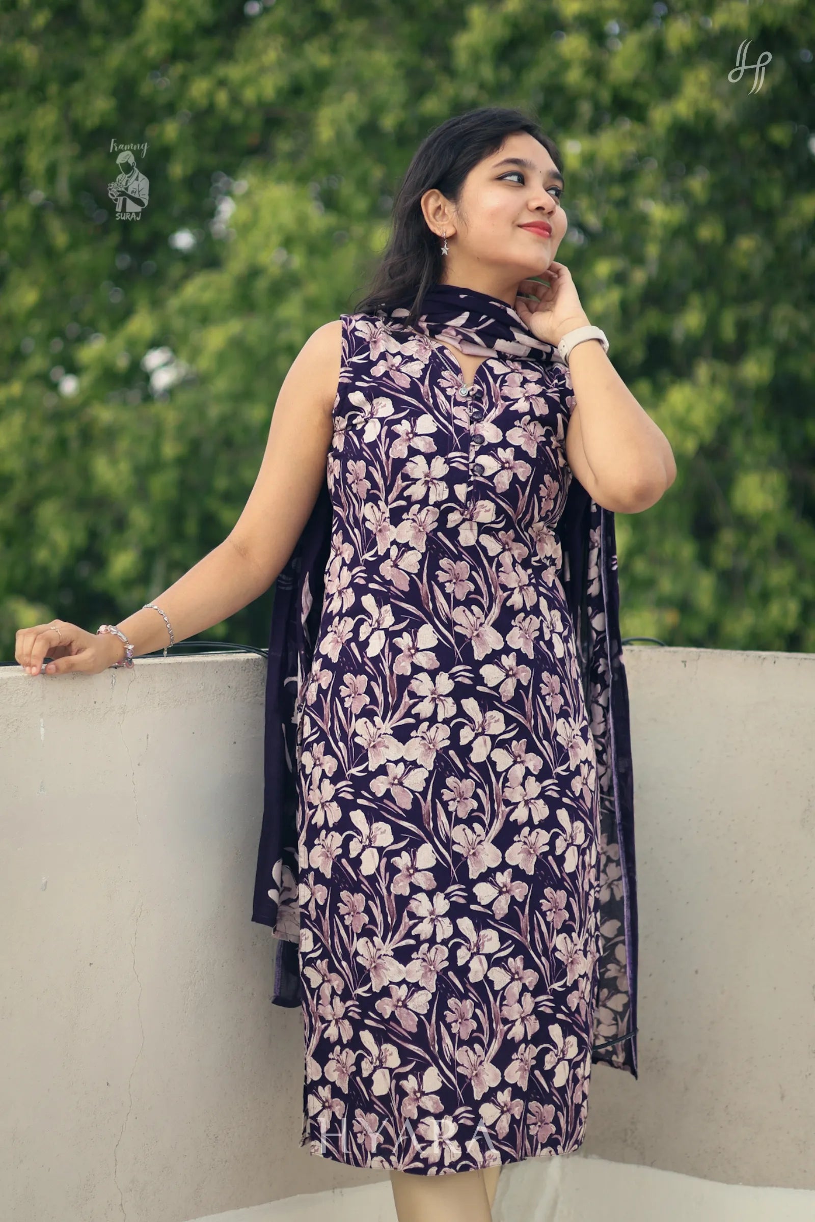 Lilac Whisper – Cotton Kurti with Dupatta