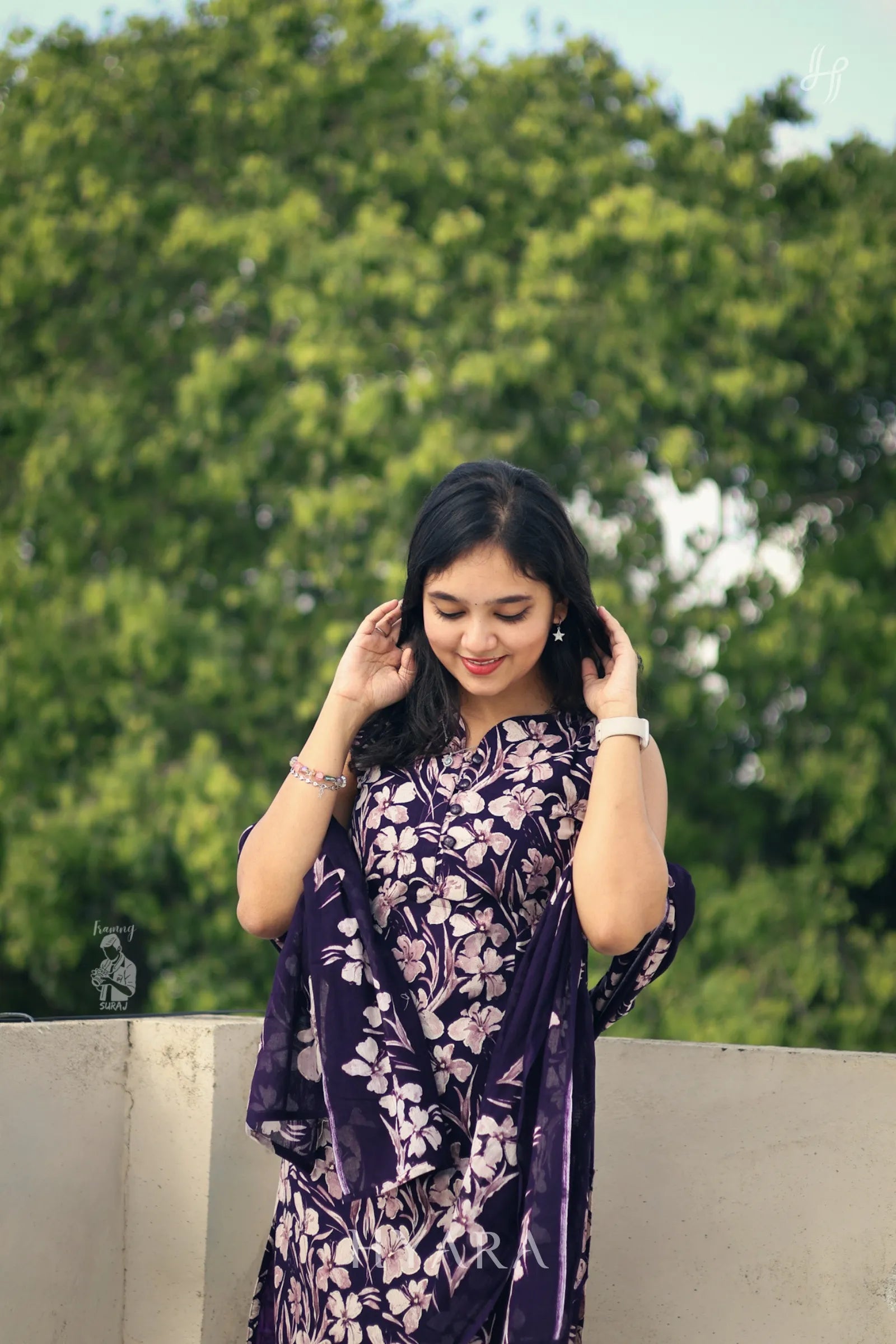 Lilac Whisper – Cotton Kurti with Dupatta