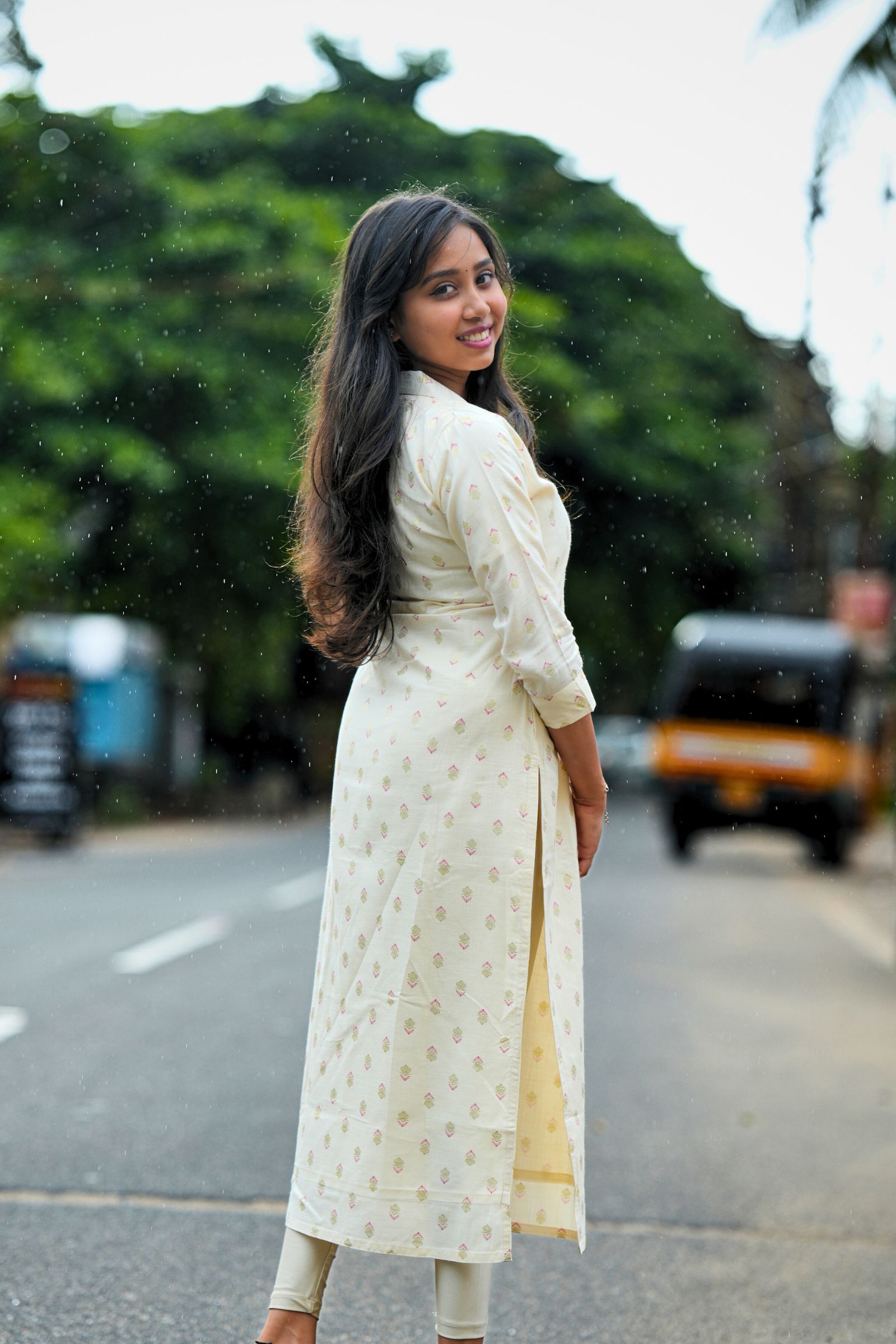 Mazhai – Butter Cream Kurti