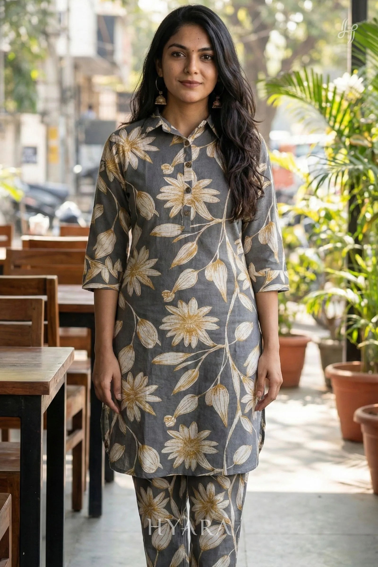 Mira Ash Kurti Co-ord Set