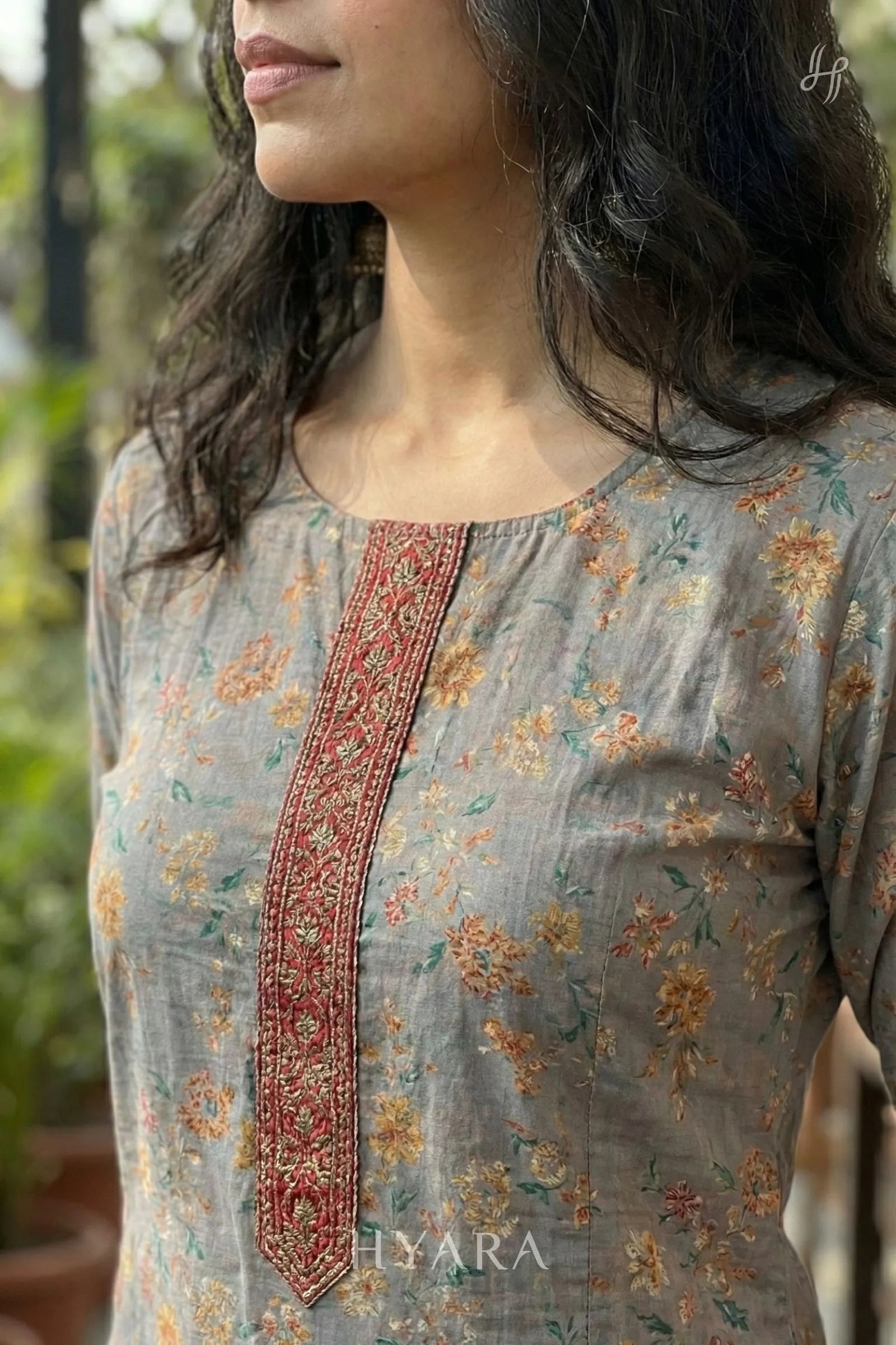 Nash Warm Grey Kurti Set