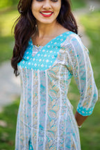 Neera Blue Stripe Maxi