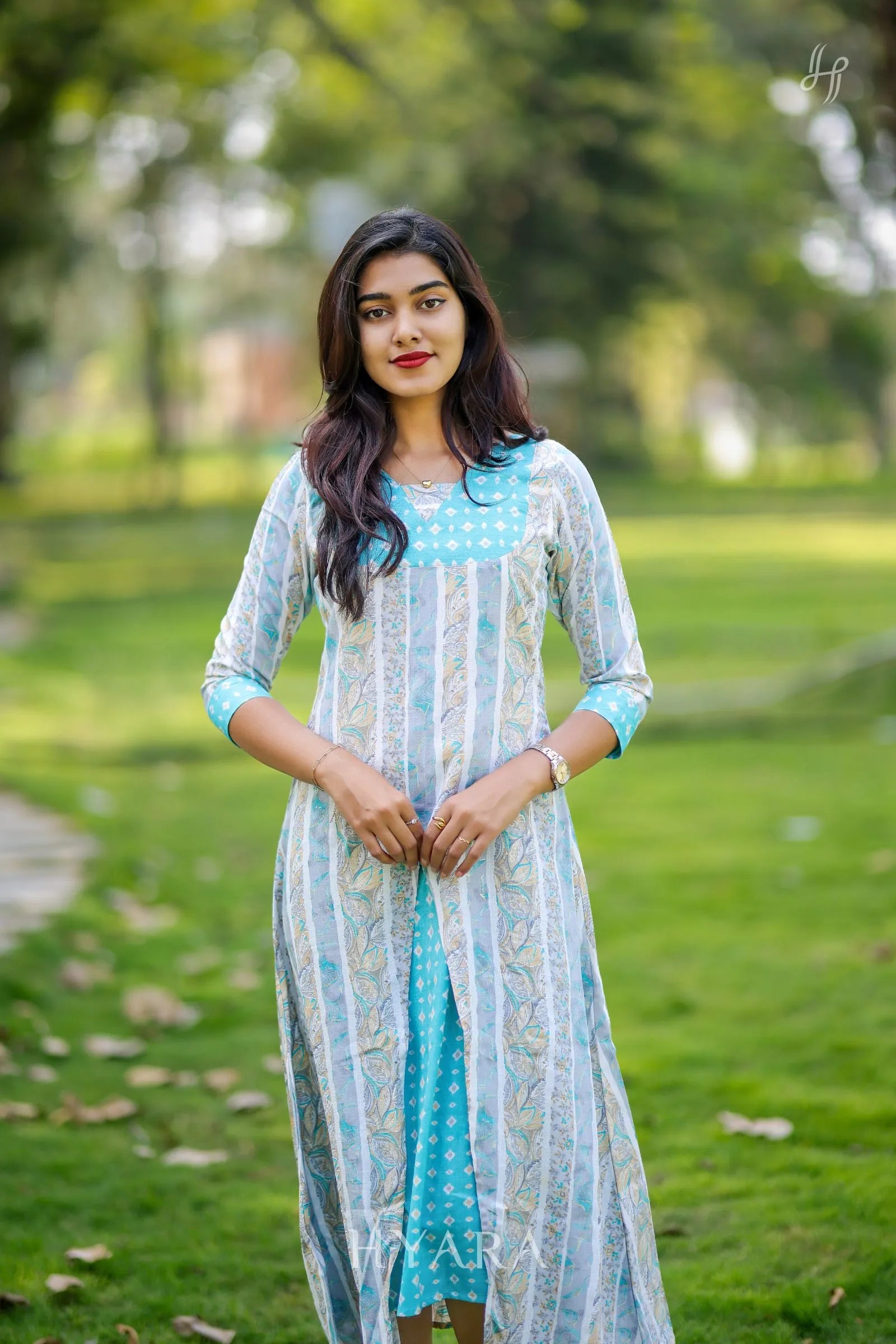 Neera Blue Stripe Maxi