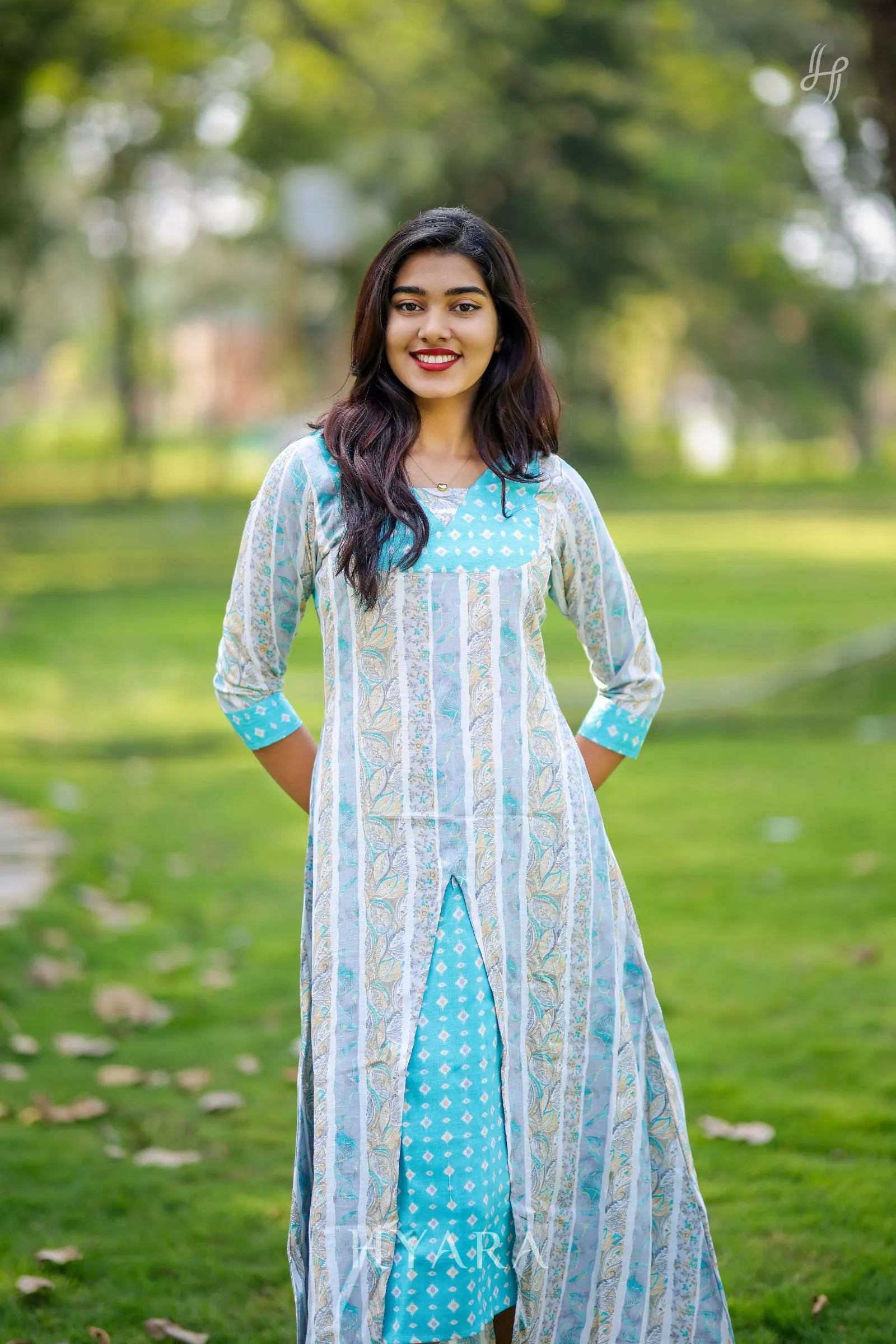 Neera Blue Stripe Maxi