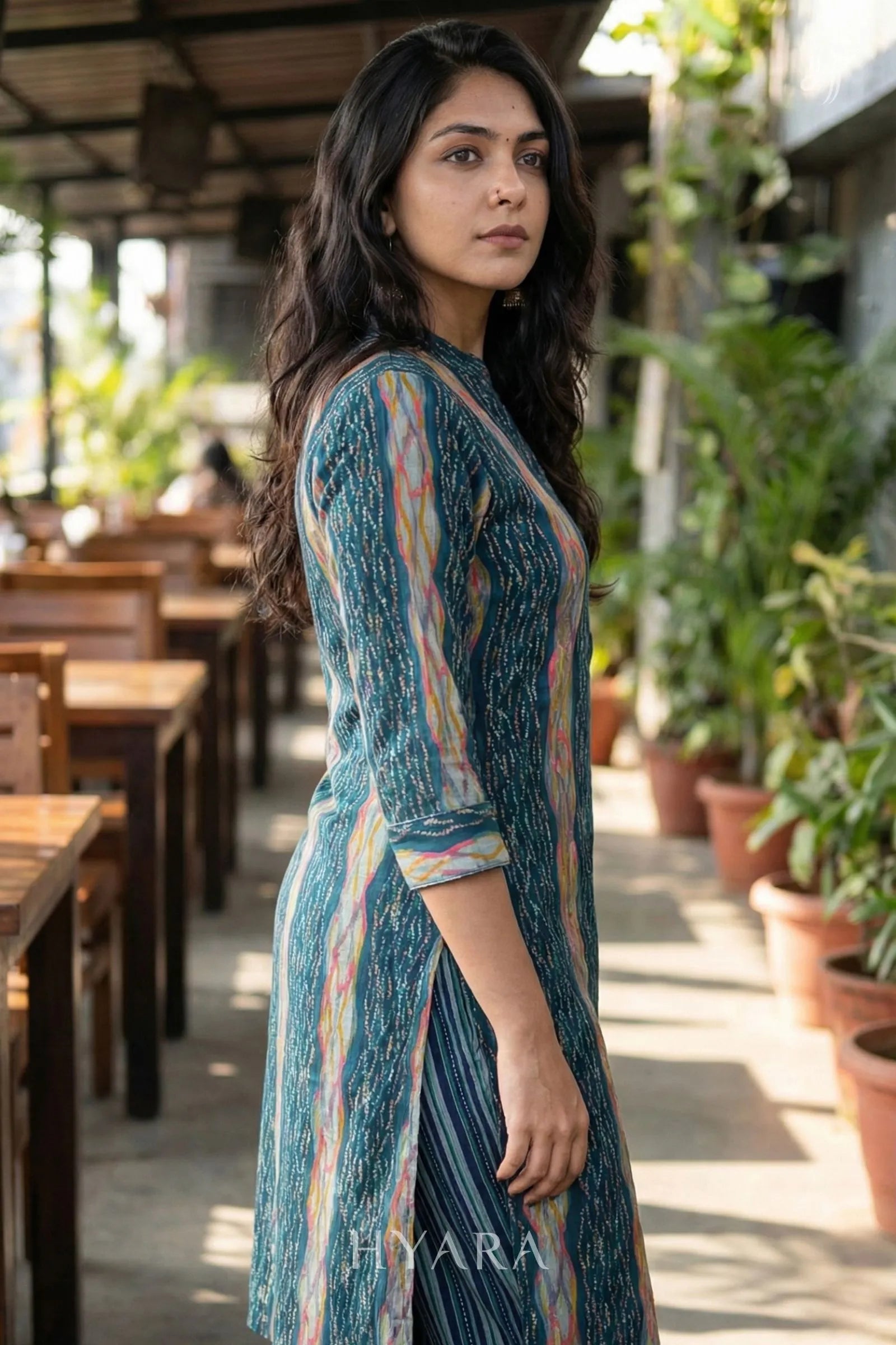 Nithya Peacock Teal Coord Set