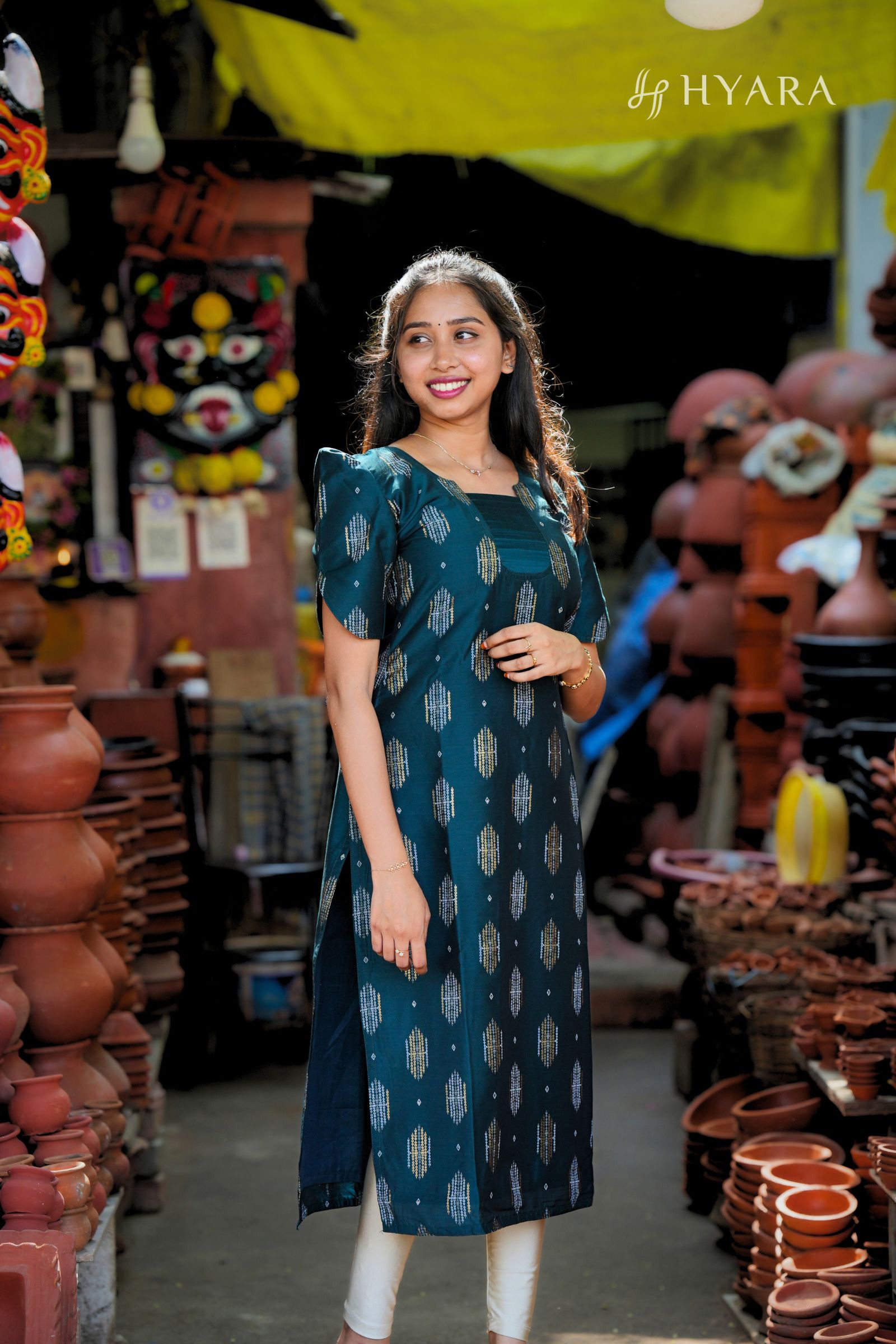 Noor Jaan - Teal Green Kurti