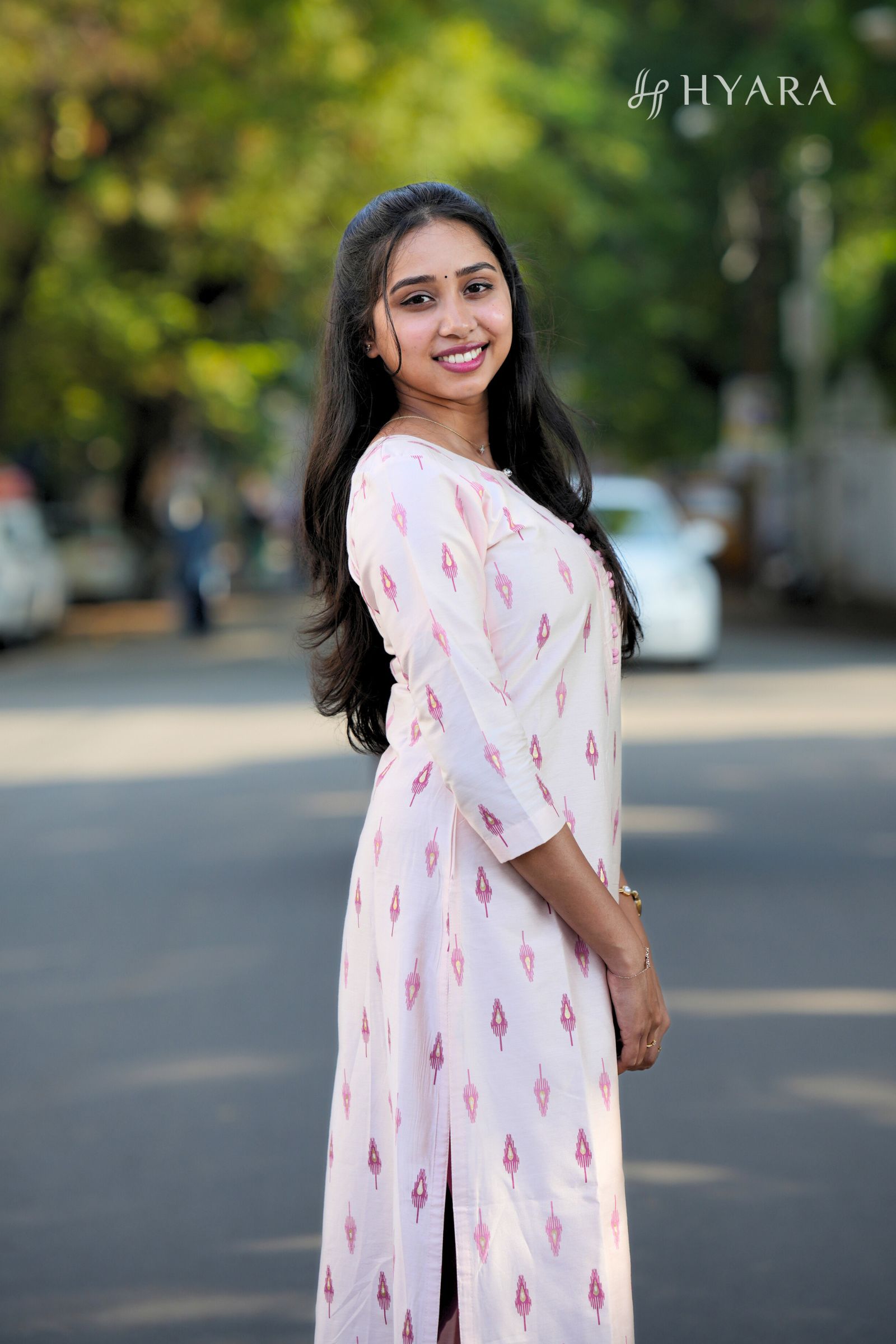 Roja - Pink Motif Kurti
