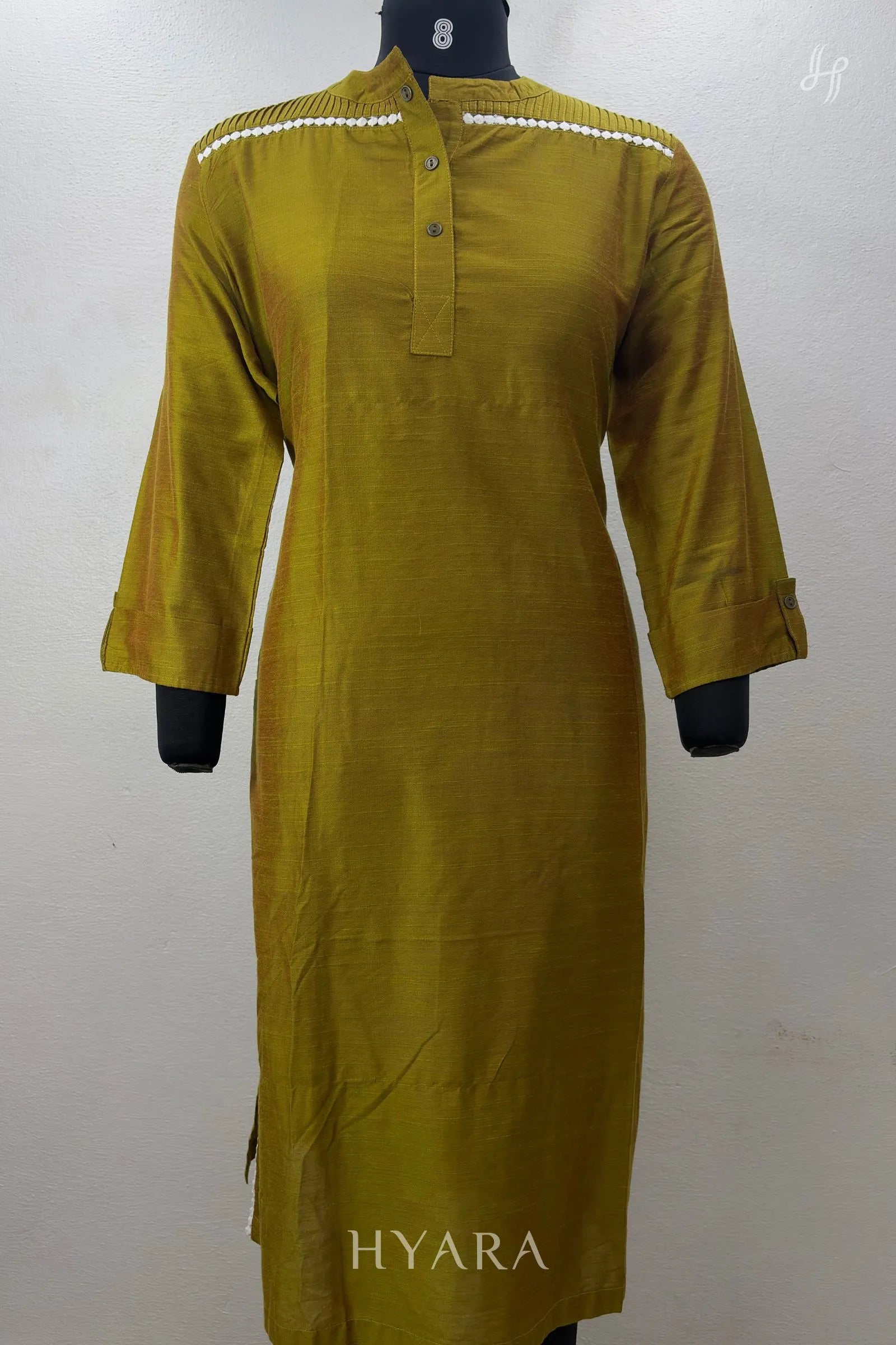 Tara Olive Kurti Top
