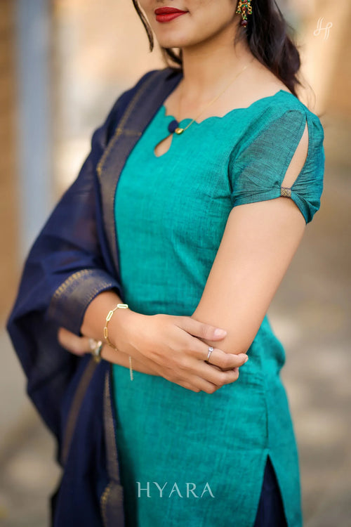 Tharini Teal Green Suit Set