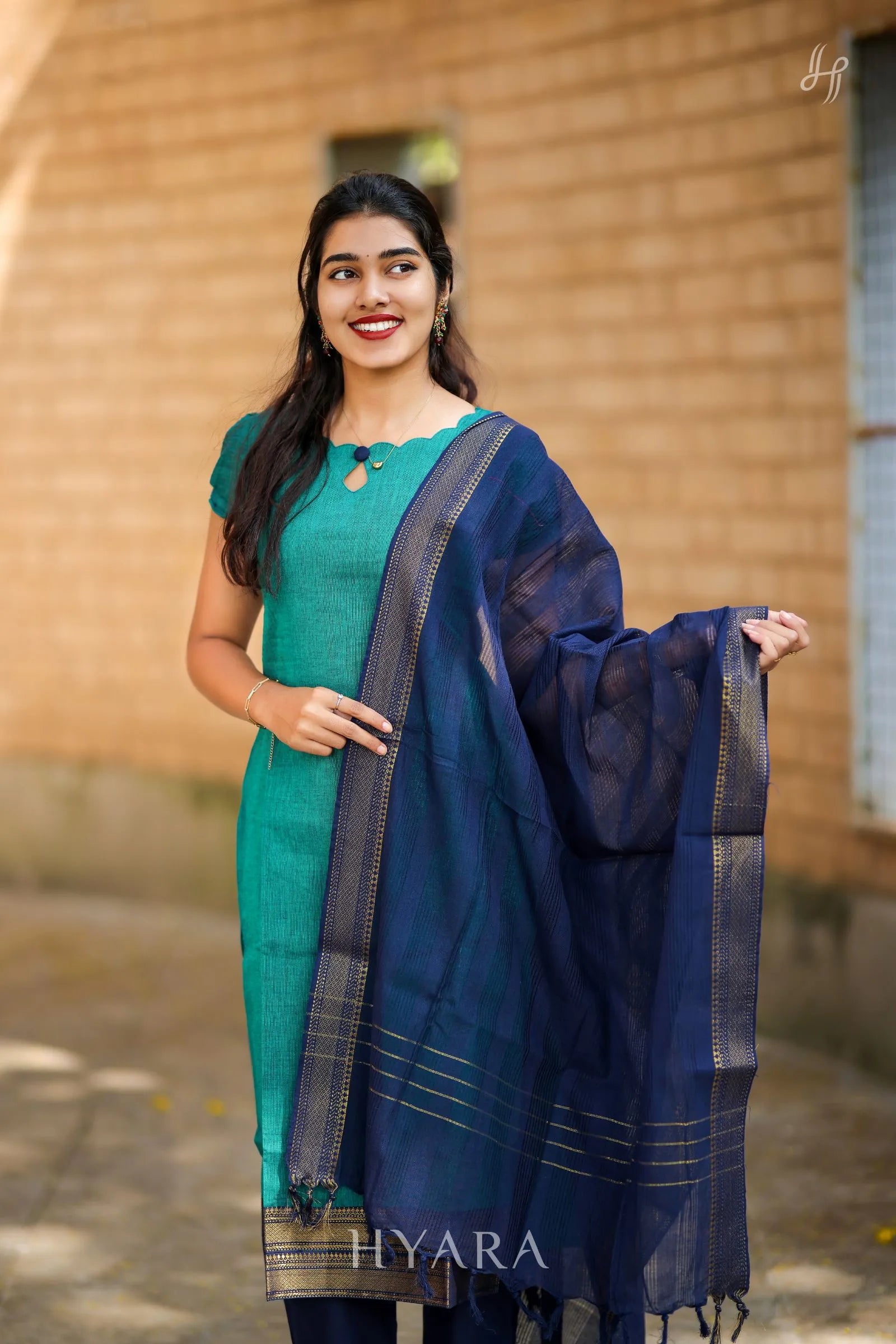 Tharini Teal Green Suit Set