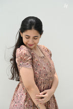 Thendral – Floral Laced Tissue Maxi Dress