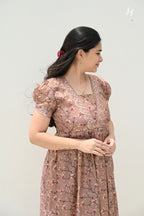 Thendral – Floral Laced Tissue Maxi Dress