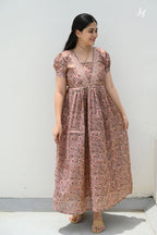Thendral – Floral Laced Tissue Maxi Dress
