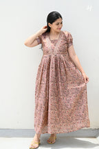 Thendral – Floral Laced Tissue Maxi Dress