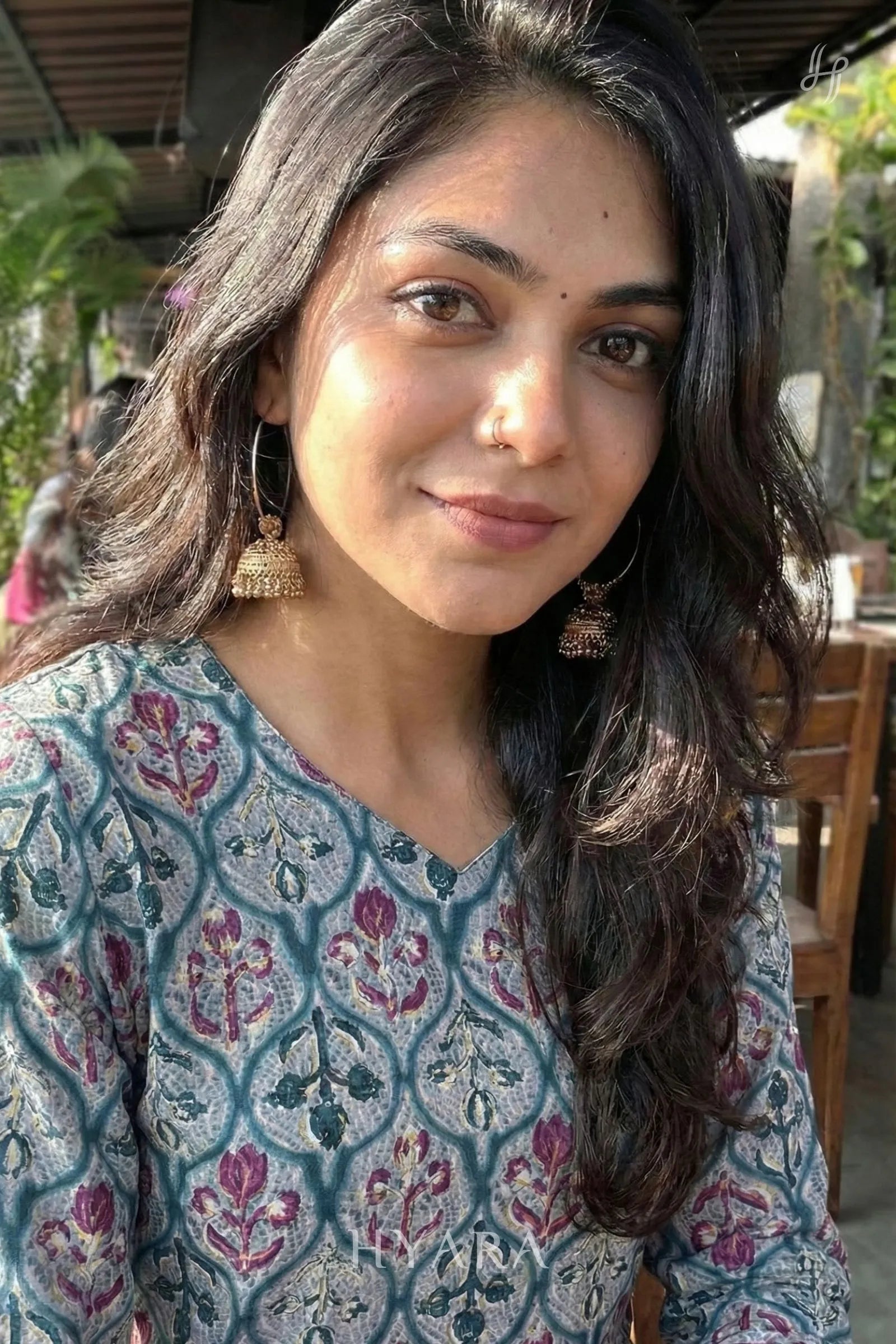 Vikas Ivory Blue Kurti Top