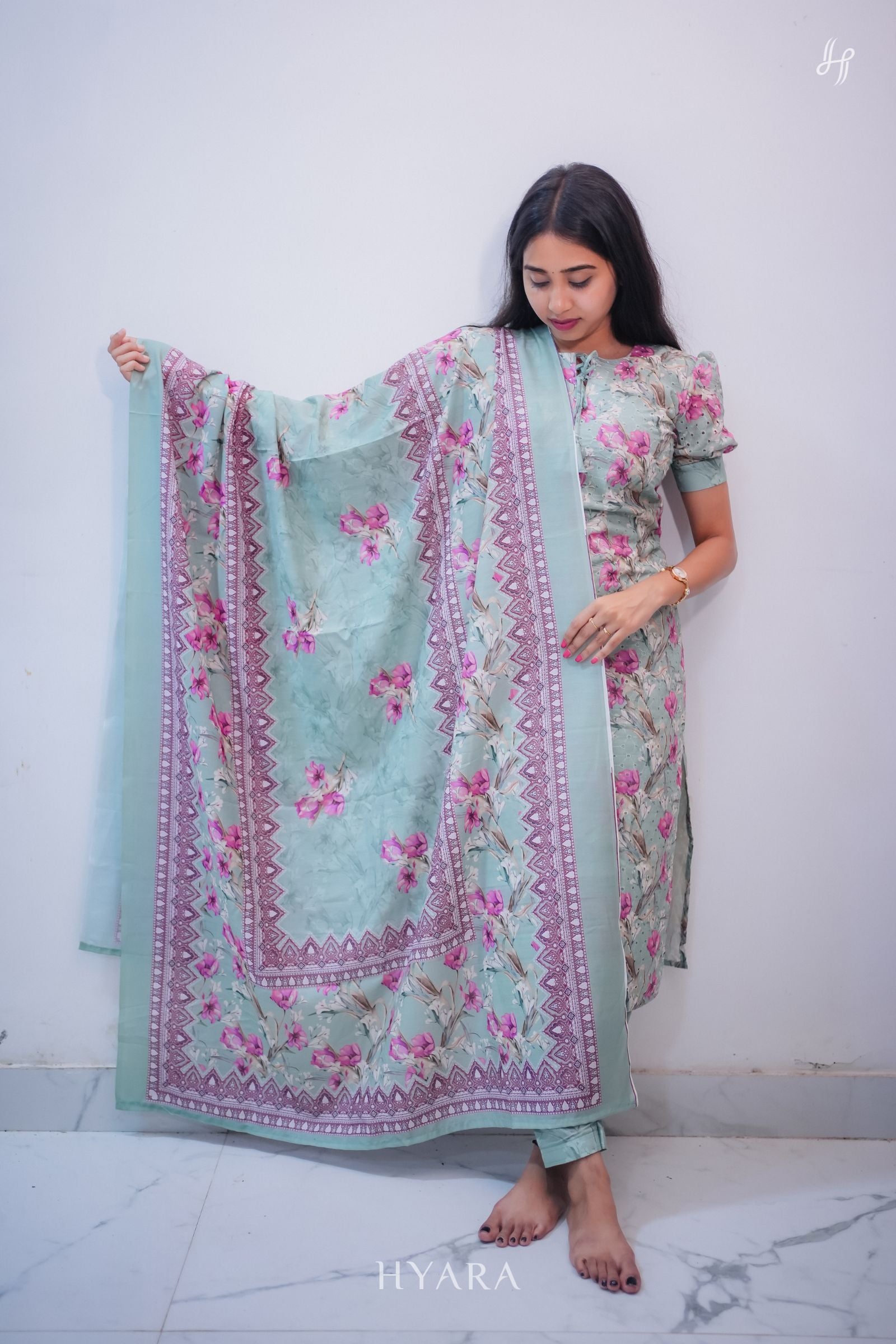 Zyra – Light Green Hakoba 3 Piece Set