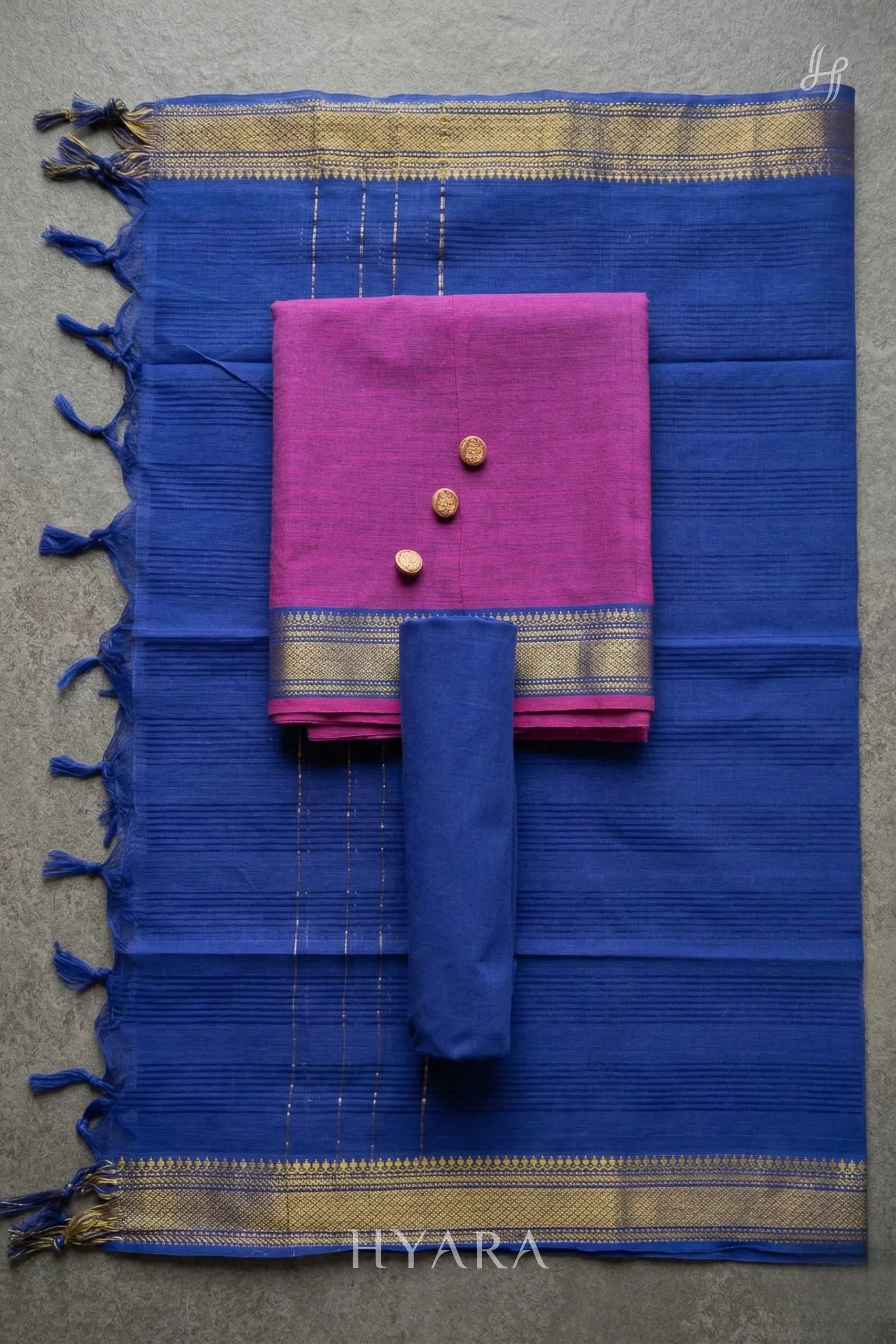 Indira Mangalagiri Pure Handloom Cotton Unstitched Fabric