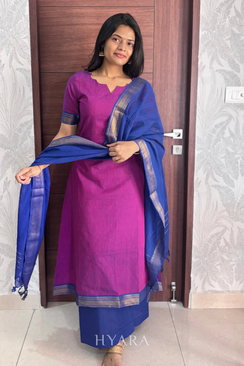 Mangalagiri Cotton A-Line Suit Set