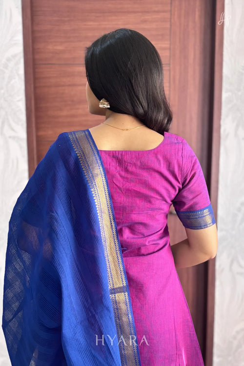 Mangalagiri Cotton A-Line Suit Set