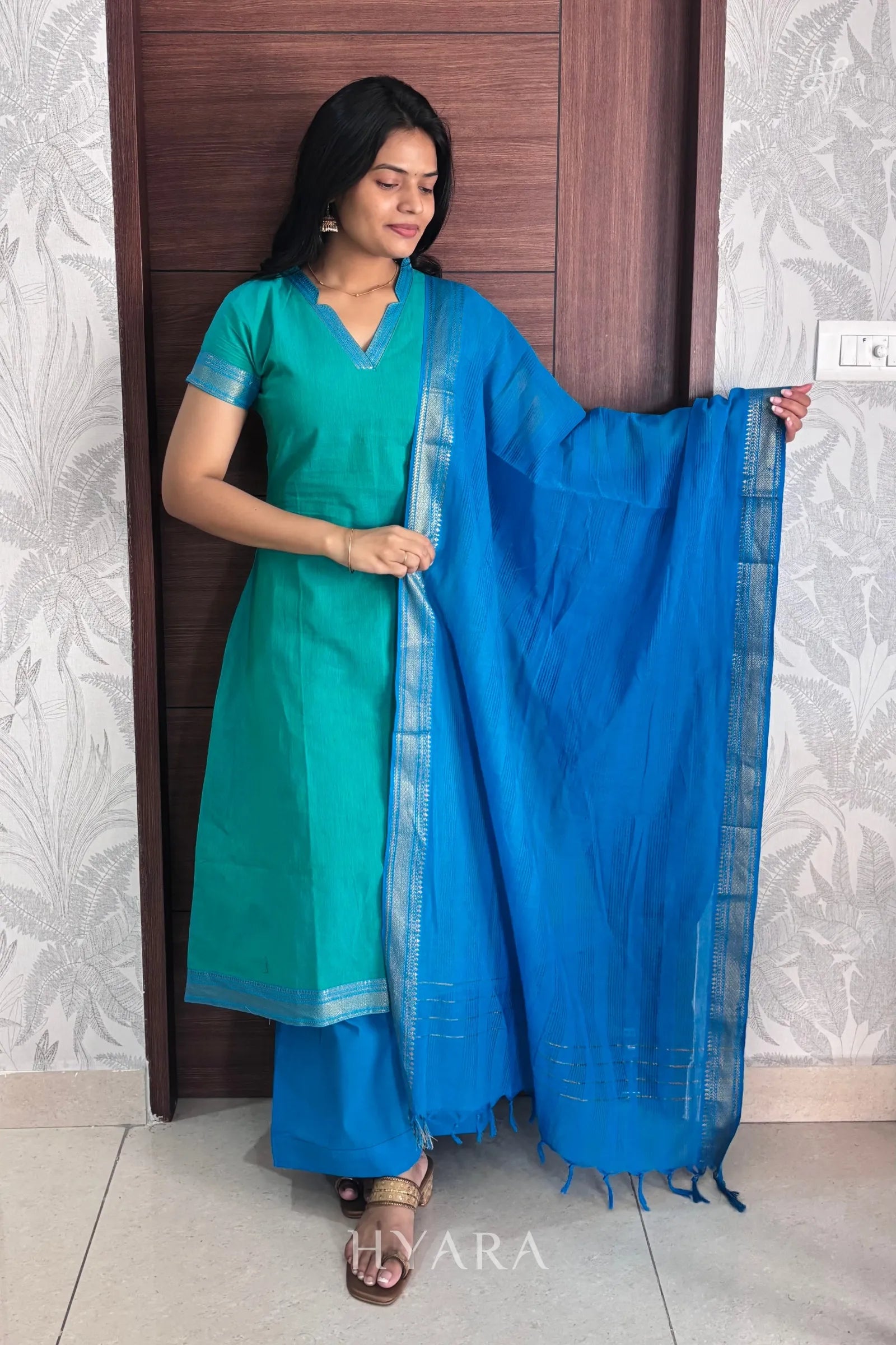 Mangalagiri Cotton Suit Set for Women