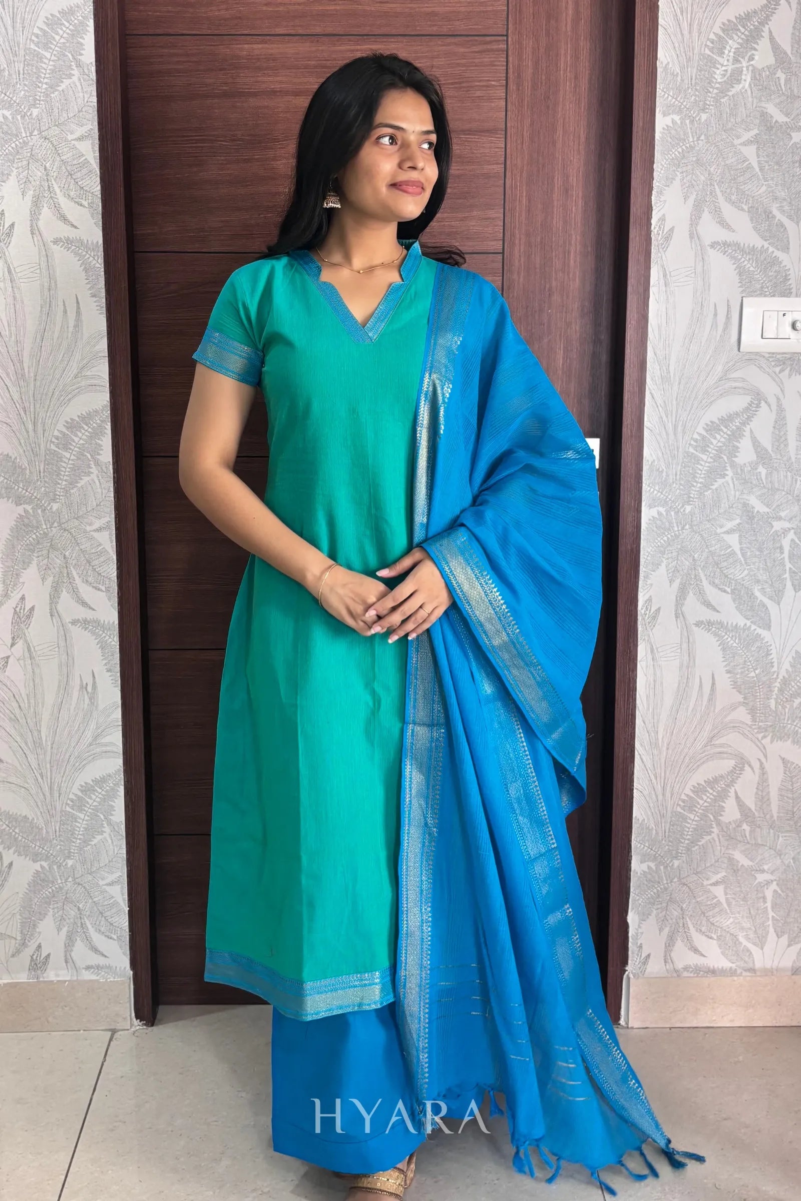 Mangalagiri Cotton Suit Set for Women