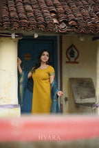 Mayil – Mustard Mangalagiri Suit Set