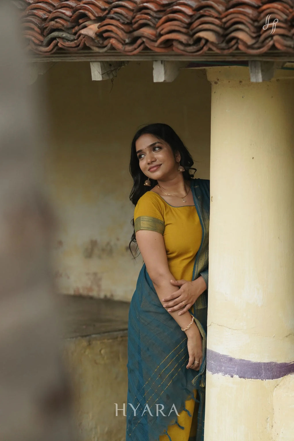 Mayil – Mustard Mangalagiri Suit Set