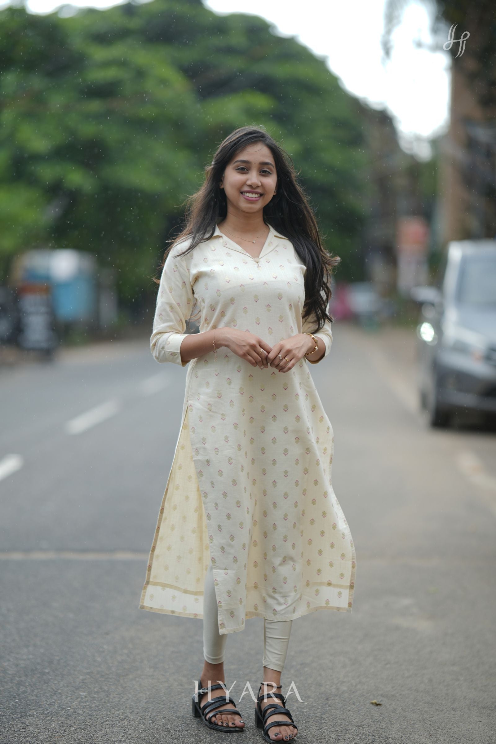 Mazhai – Butter Cream Kurti