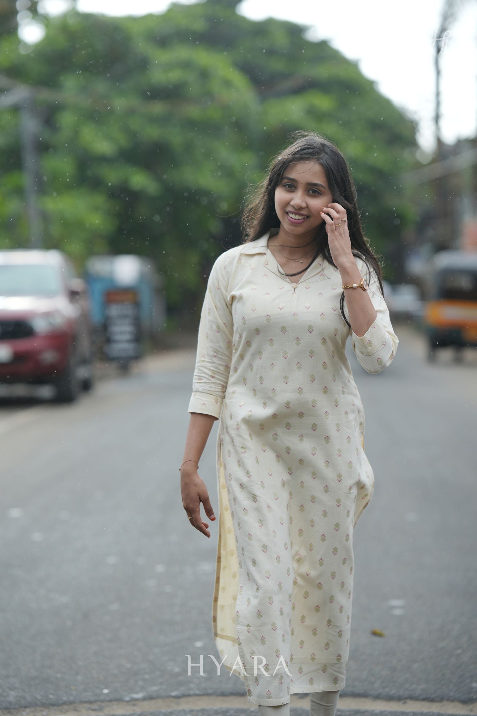 Mazhai – Butter Cream Kurti