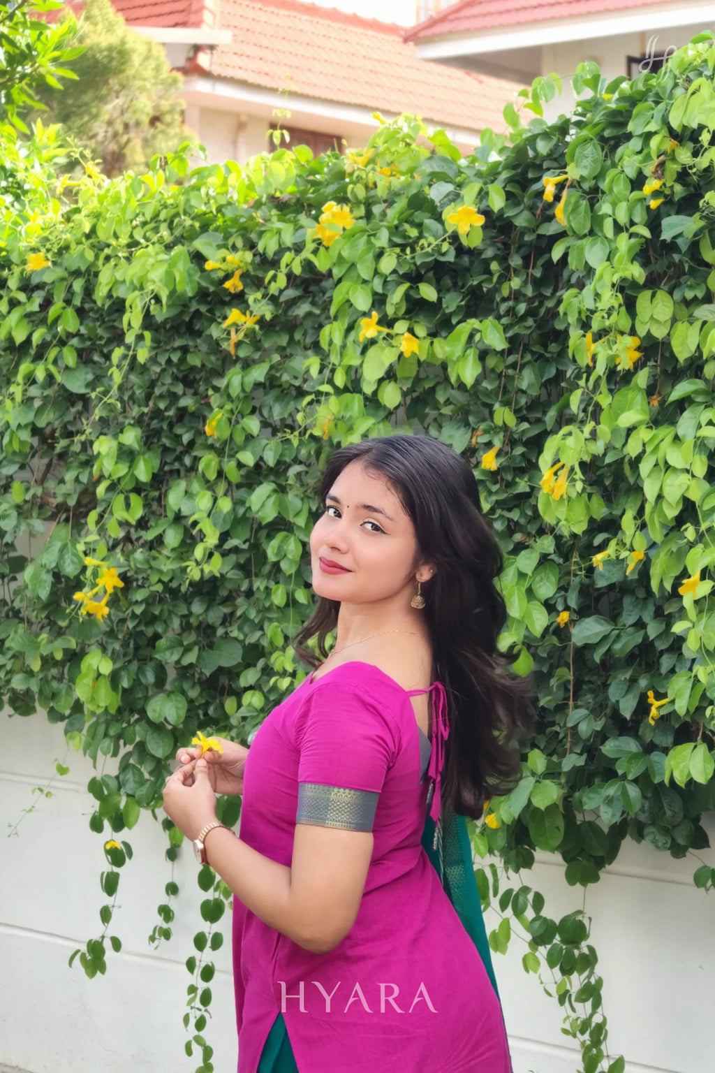 Meena – Pink & Teal Mangalagiri Cotton Suit Set